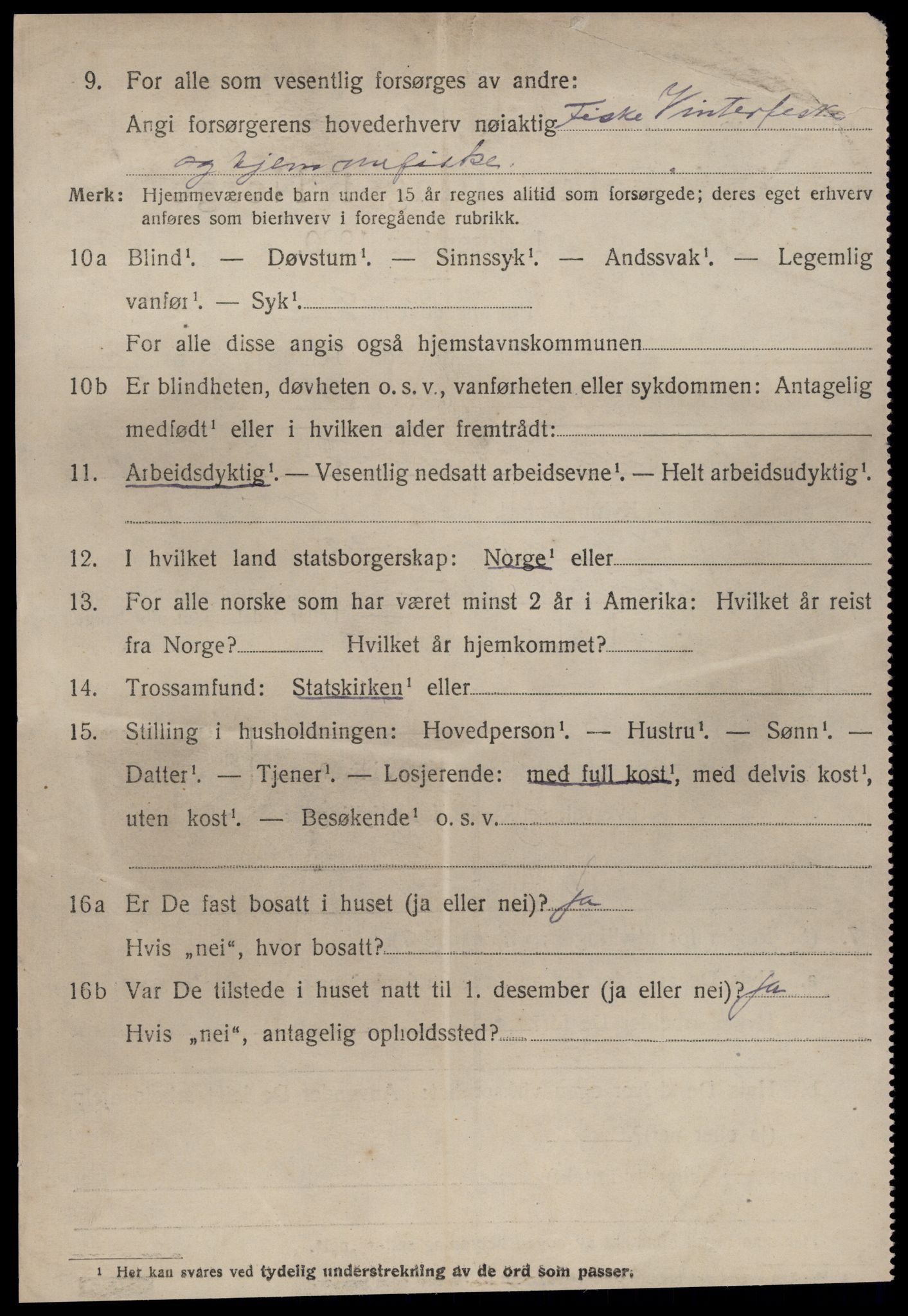 SAT, 1920 census for Aure, 1920, p. 4823