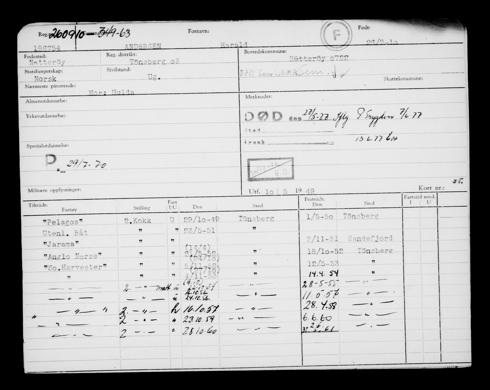 Direktoratet for sjømenn, AV/RA-S-3545/G/Gb/L0091: Hovedkort, 1910, p. 844