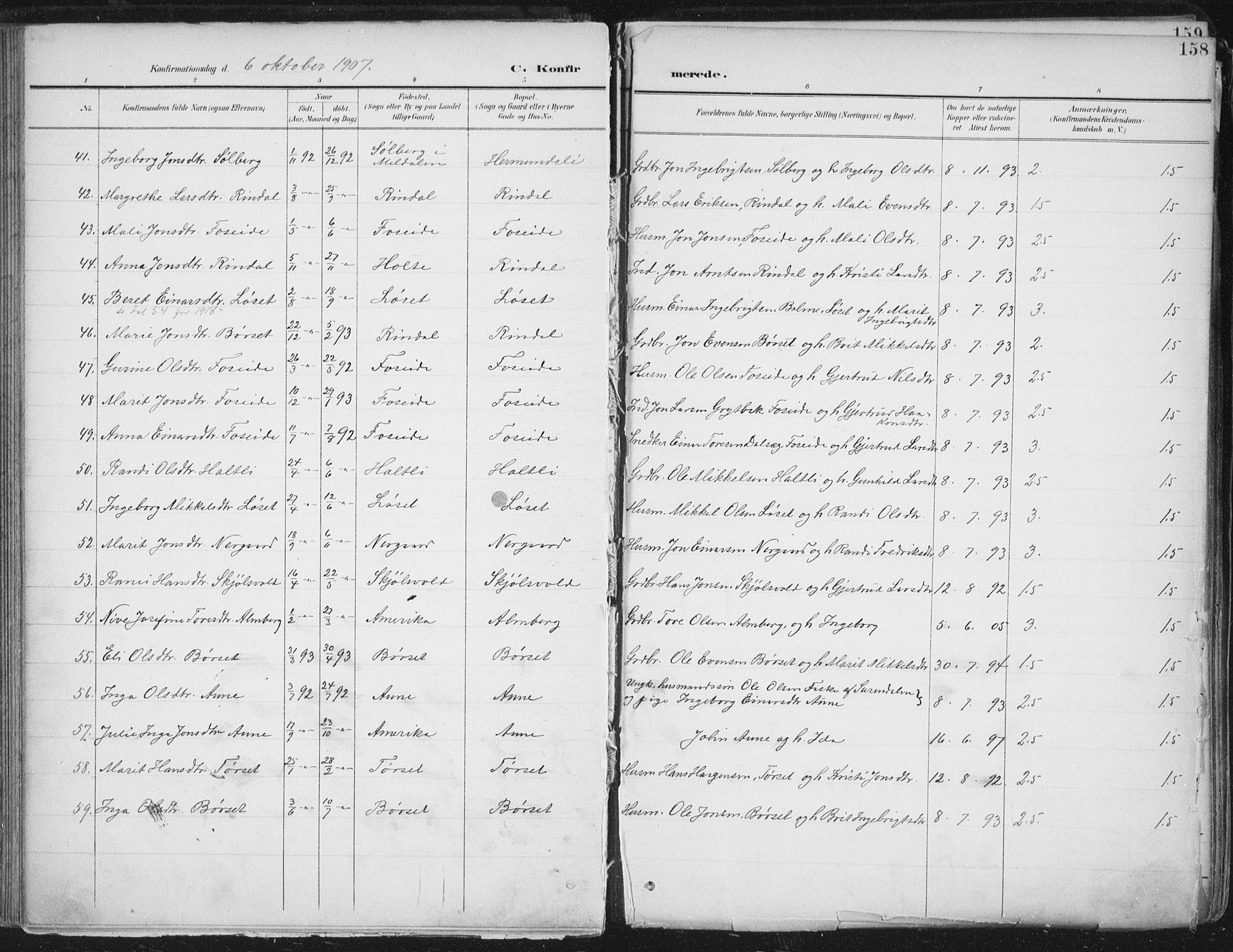 Ministerialprotokoller, klokkerbøker og fødselsregistre - Møre og Romsdal, AV/SAT-A-1454/598/L1072: Parish register (official) no. 598A06, 1896-1910, p. 158