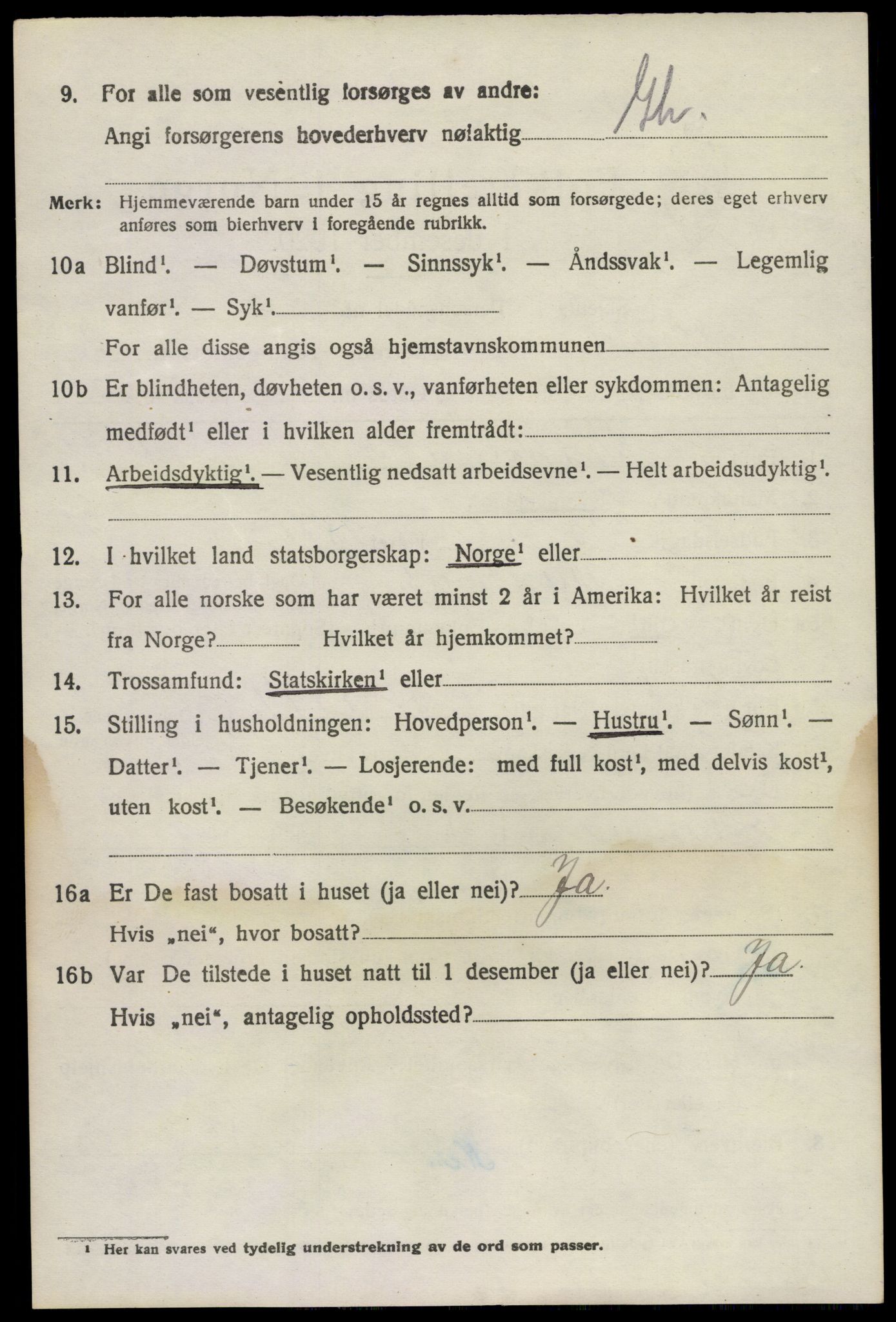 SAKO, 1920 census for Brunlanes, 1920, p. 3342