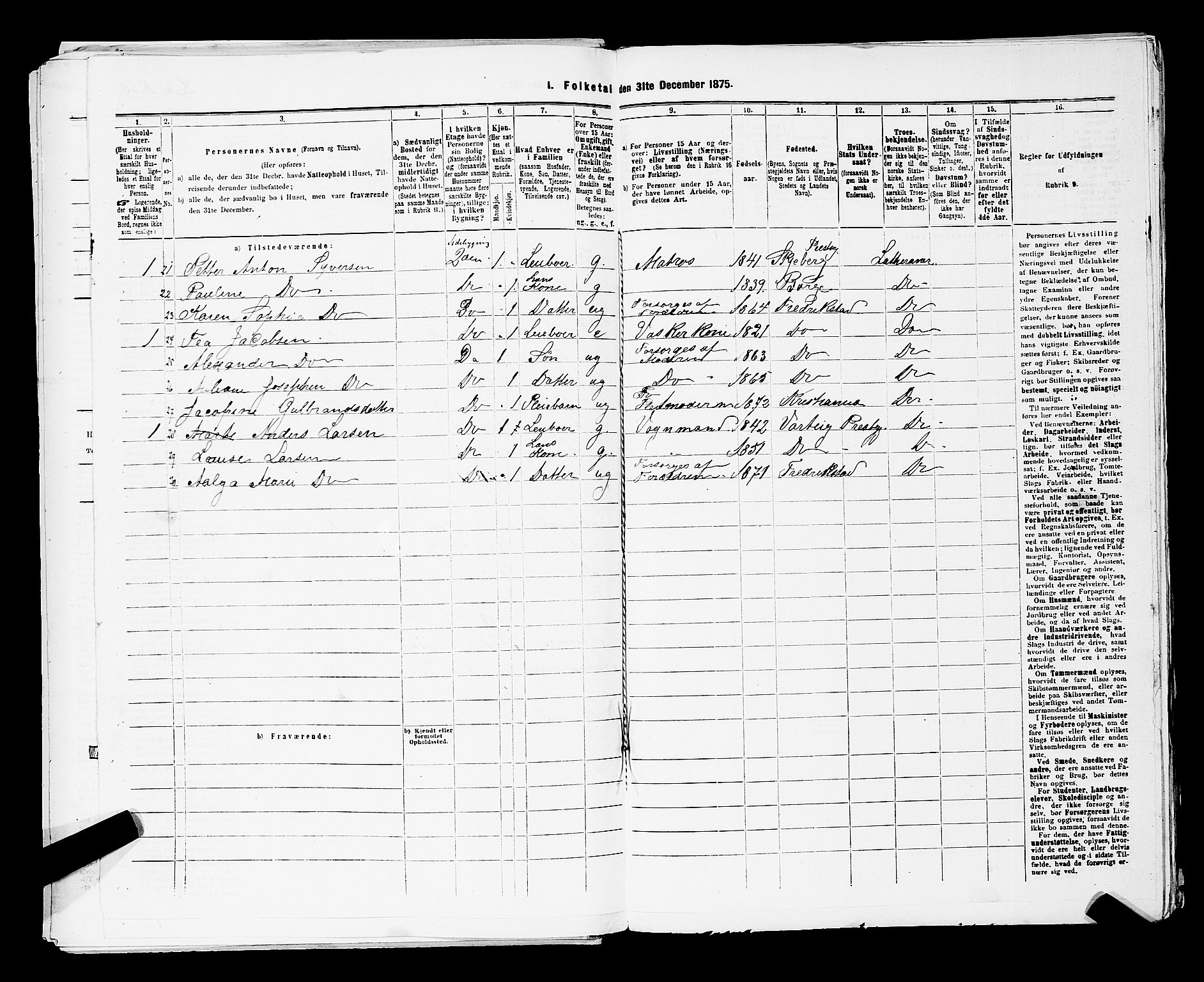 RA, 1875 census for 0103B Fredrikstad/Fredrikstad, 1875, p. 176