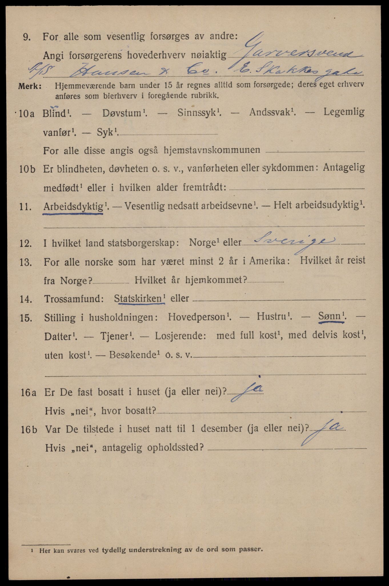 SAT, 1920 census for Trondheim, 1920, p. 84333