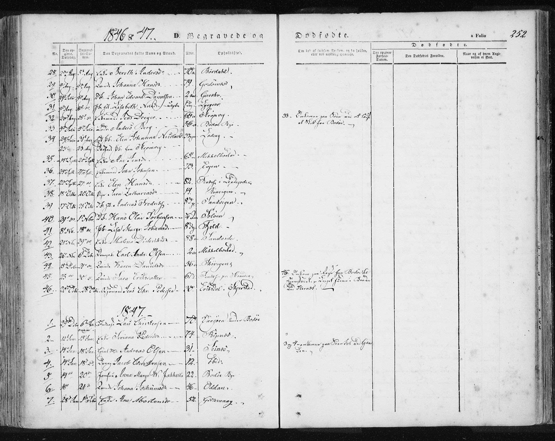Ministerialprotokoller, klokkerbøker og fødselsregistre - Nordland, SAT/A-1459/801/L0007: Parish register (official) no. 801A07, 1845-1863, p. 252
