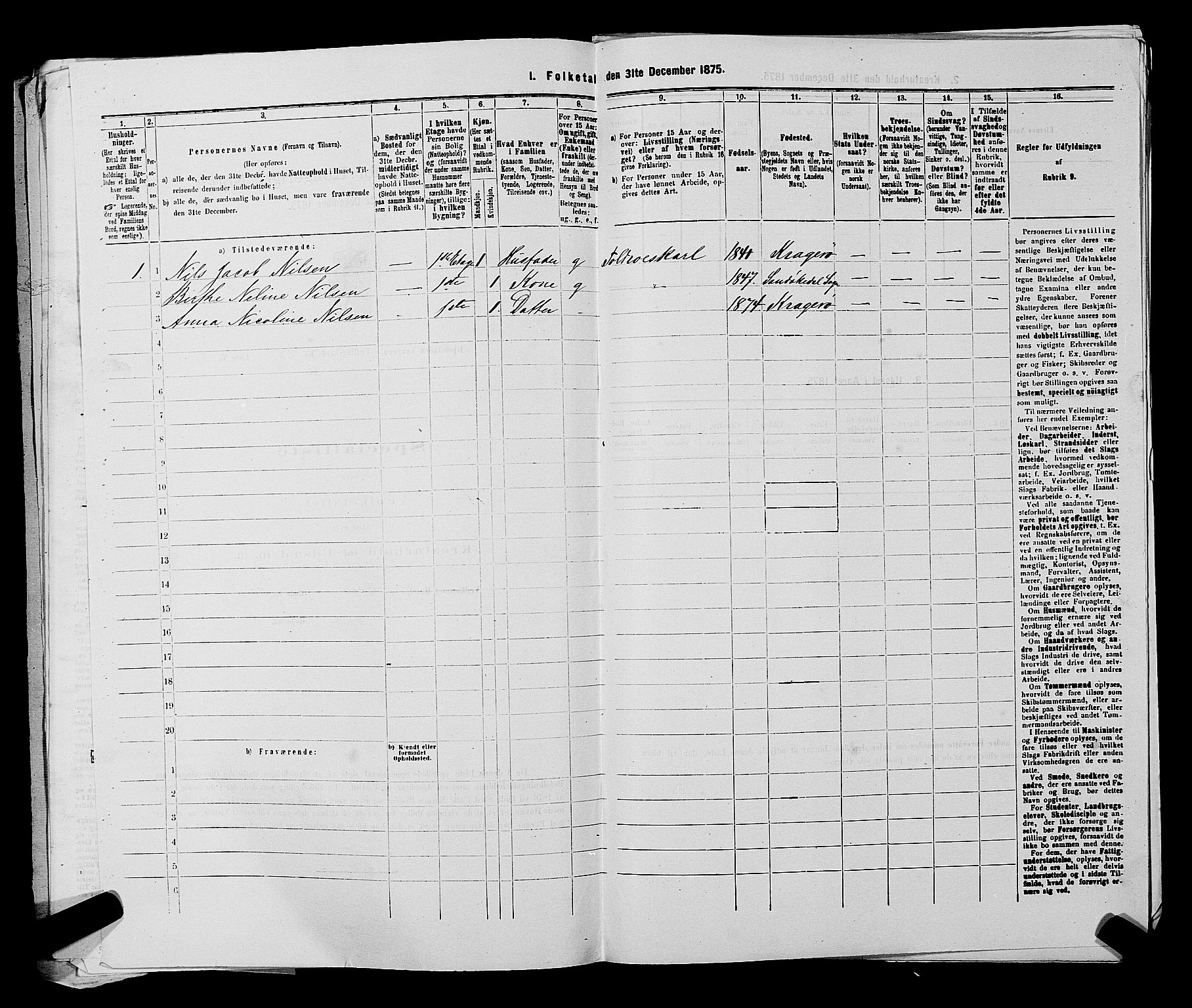 SAKO, 1875 census for 0801P Kragerø, 1875, p. 569