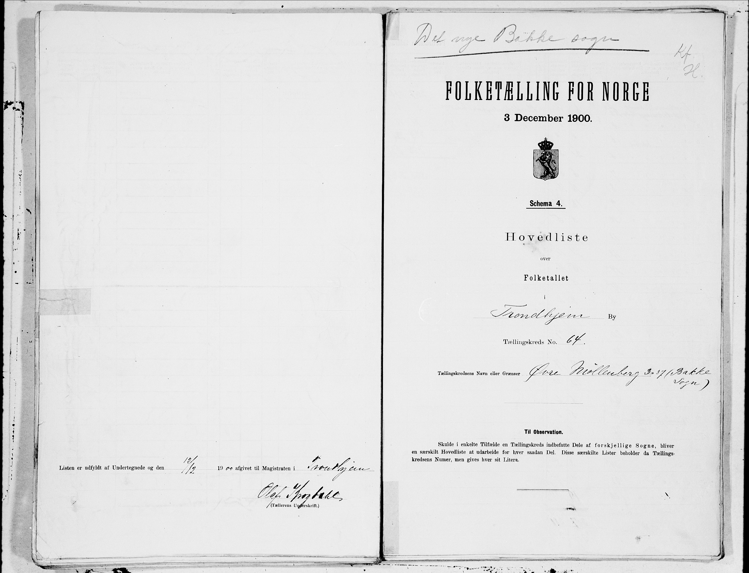 SAT, 1900 census for Trondheim, 1900, p. 127