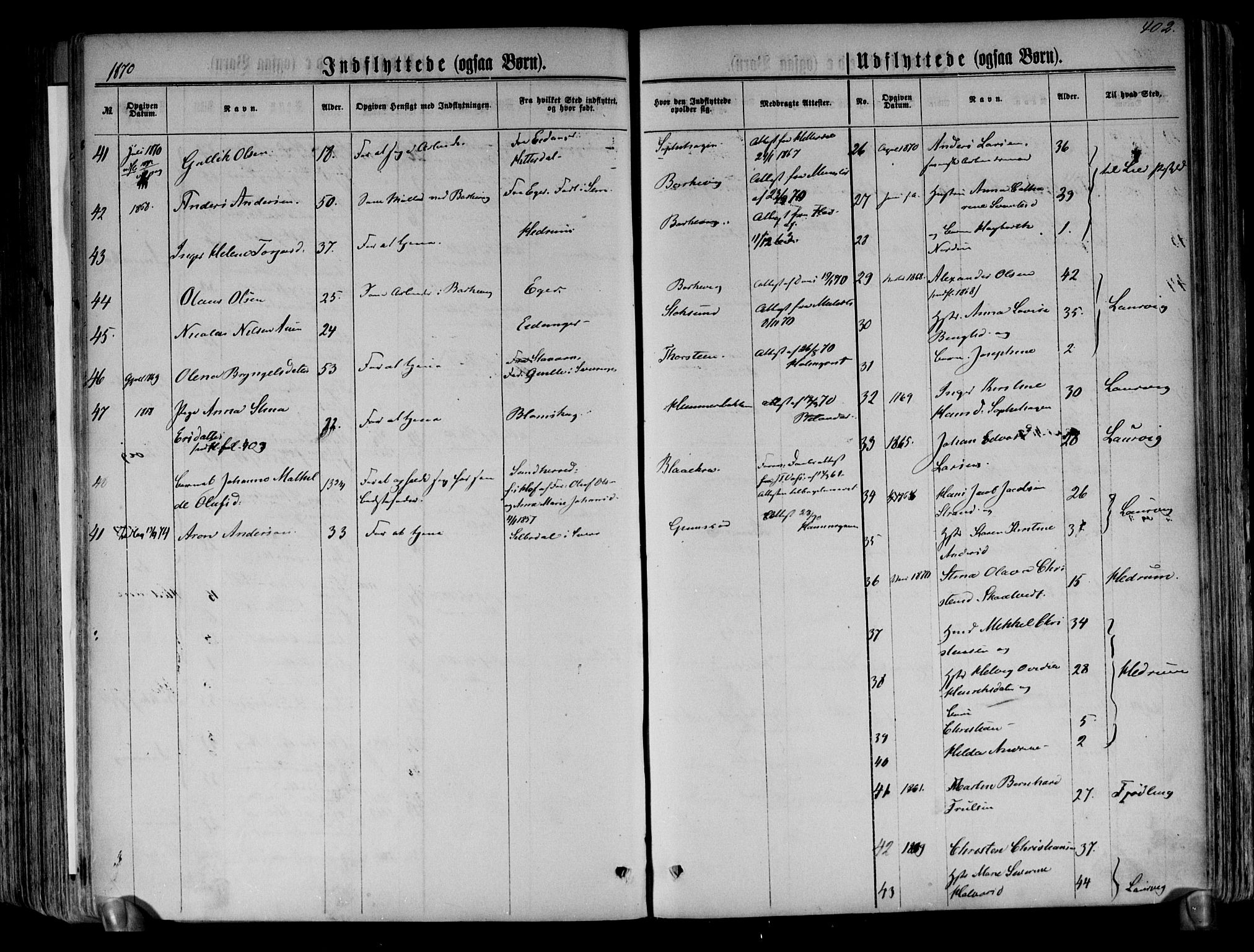 Brunlanes kirkebøker, SAKO/A-342/F/Fa/L0005: Parish register (official) no. I 5, 1862-1877, p. 402