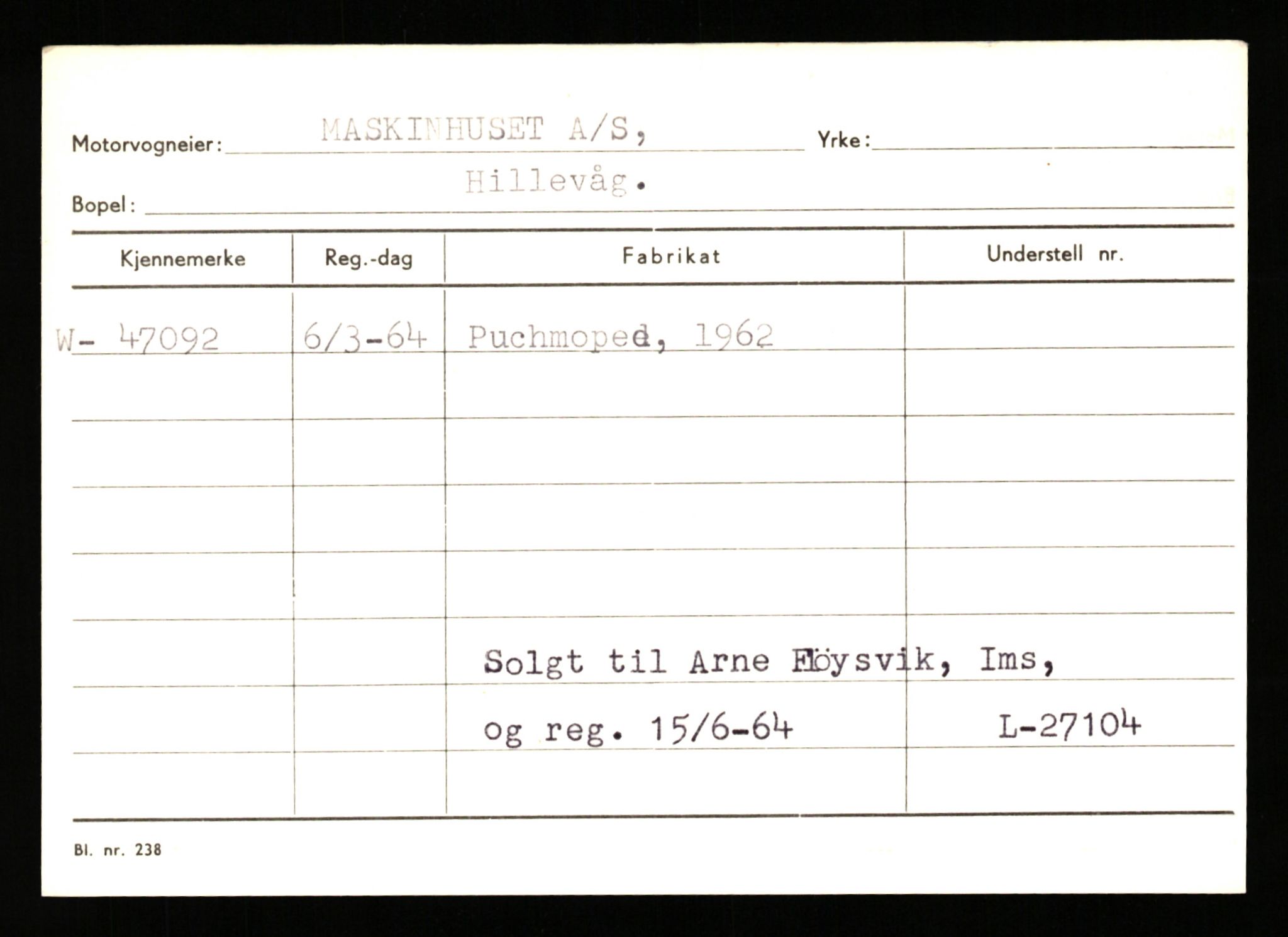 Stavanger trafikkstasjon, SAST/A-101942/0/G/L0006: Registreringsnummer: 34250 - 49007, 1930-1971, p. 3138