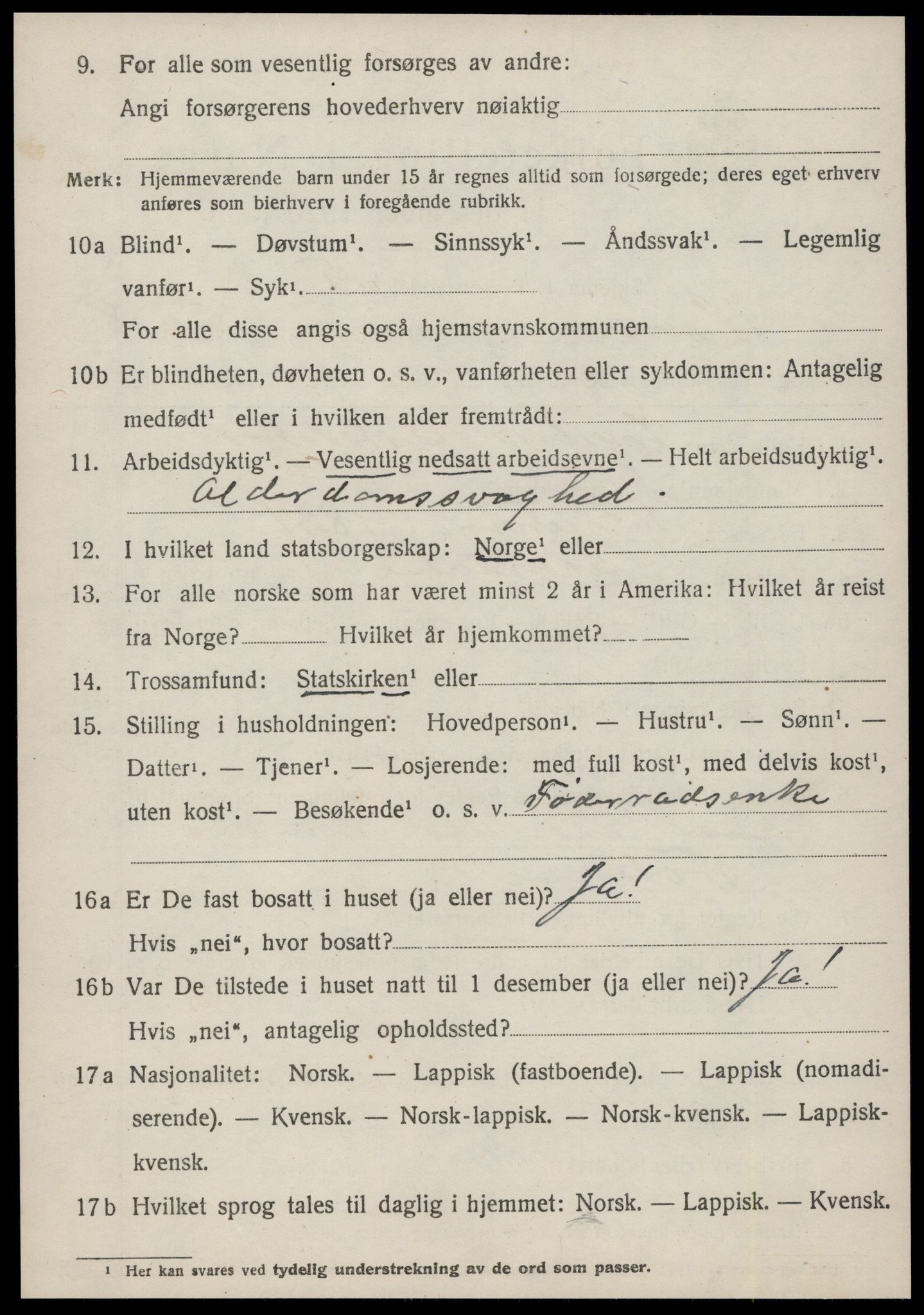 SAT, 1920 census for Hemne, 1920, p. 4683