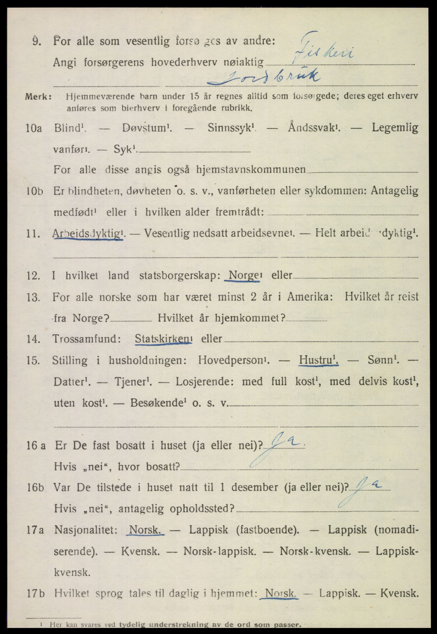 SAT, 1920 census for Vikna, 1920, p. 6668