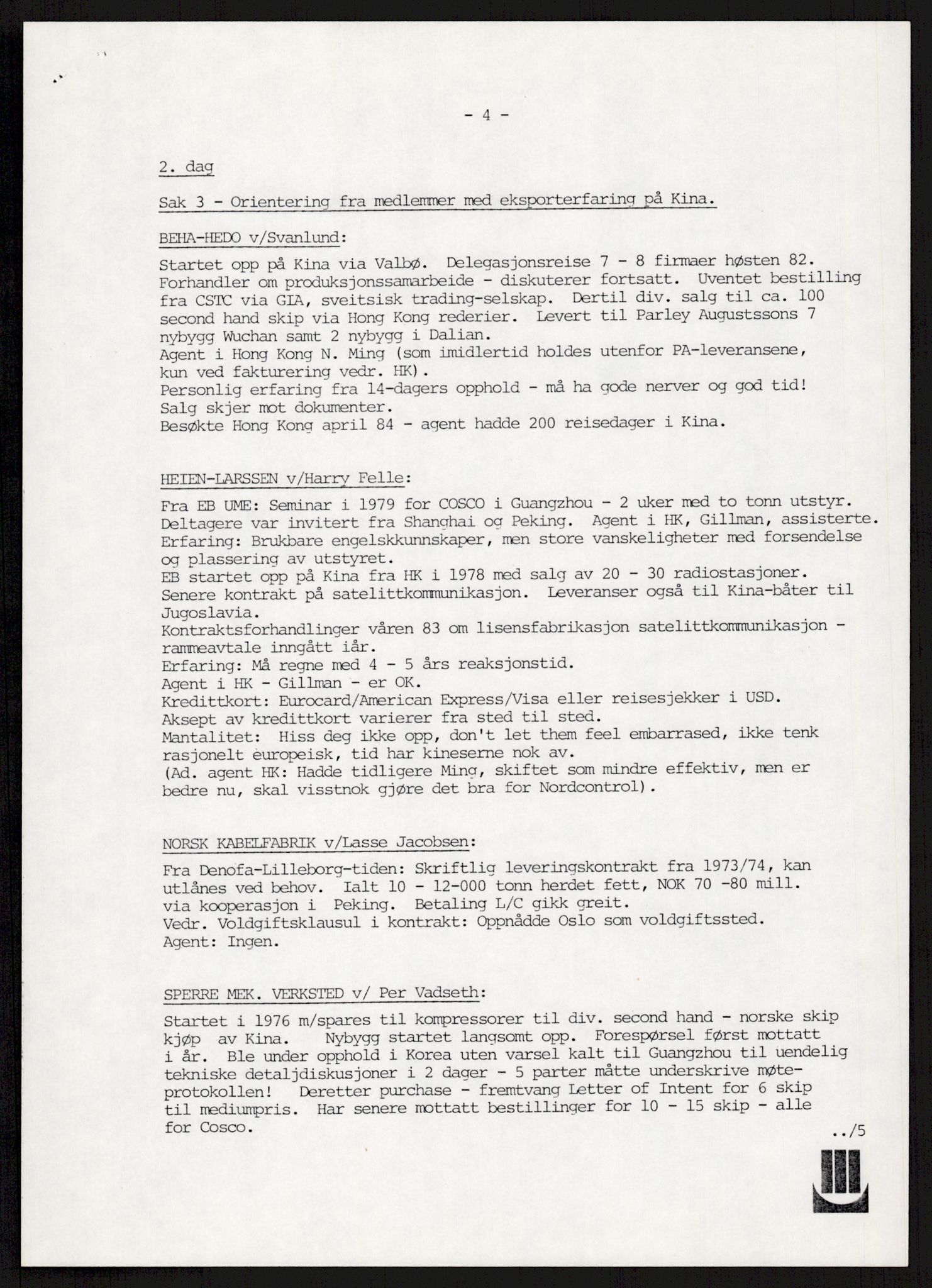 "17-Gruppen Kina", AV/RA-PA-1688/A/L0001: Møtereferater, 1979-1986, p. 119