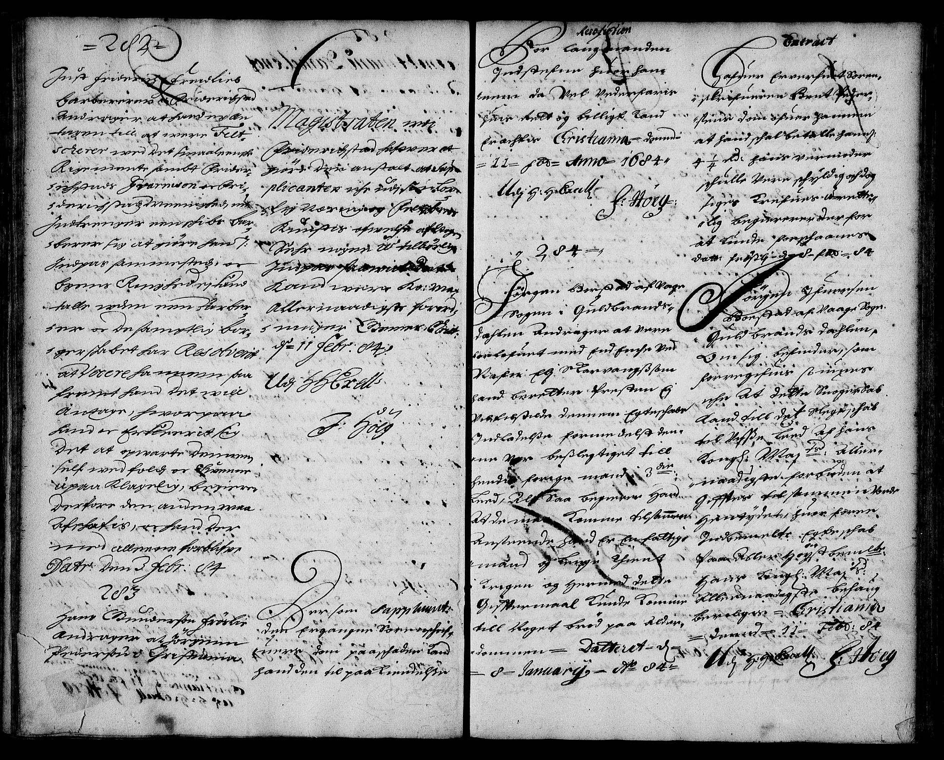 Stattholderembetet 1572-1771, AV/RA-EA-2870/Ae/L0001: Supplikasjons- og resolusjonsprotokoll, 1683-1684