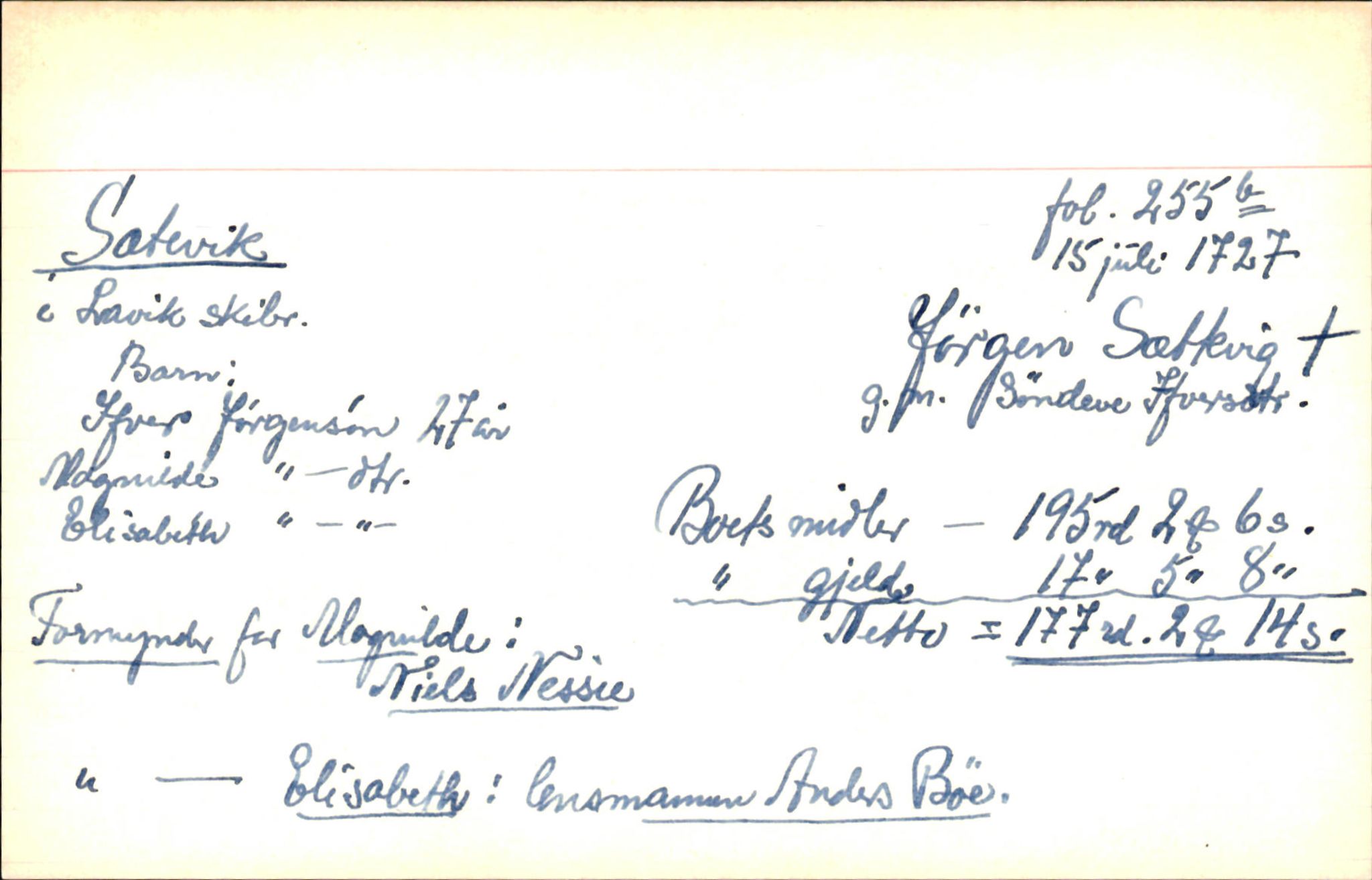 Skiftekort ved Statsarkivet i Bergen, SAB/SKIFTEKORT/006/L0002: Skifteprotokoll nr. 3 og skiftedesignasjoner 1733-1738, 1720-1738, p. 263