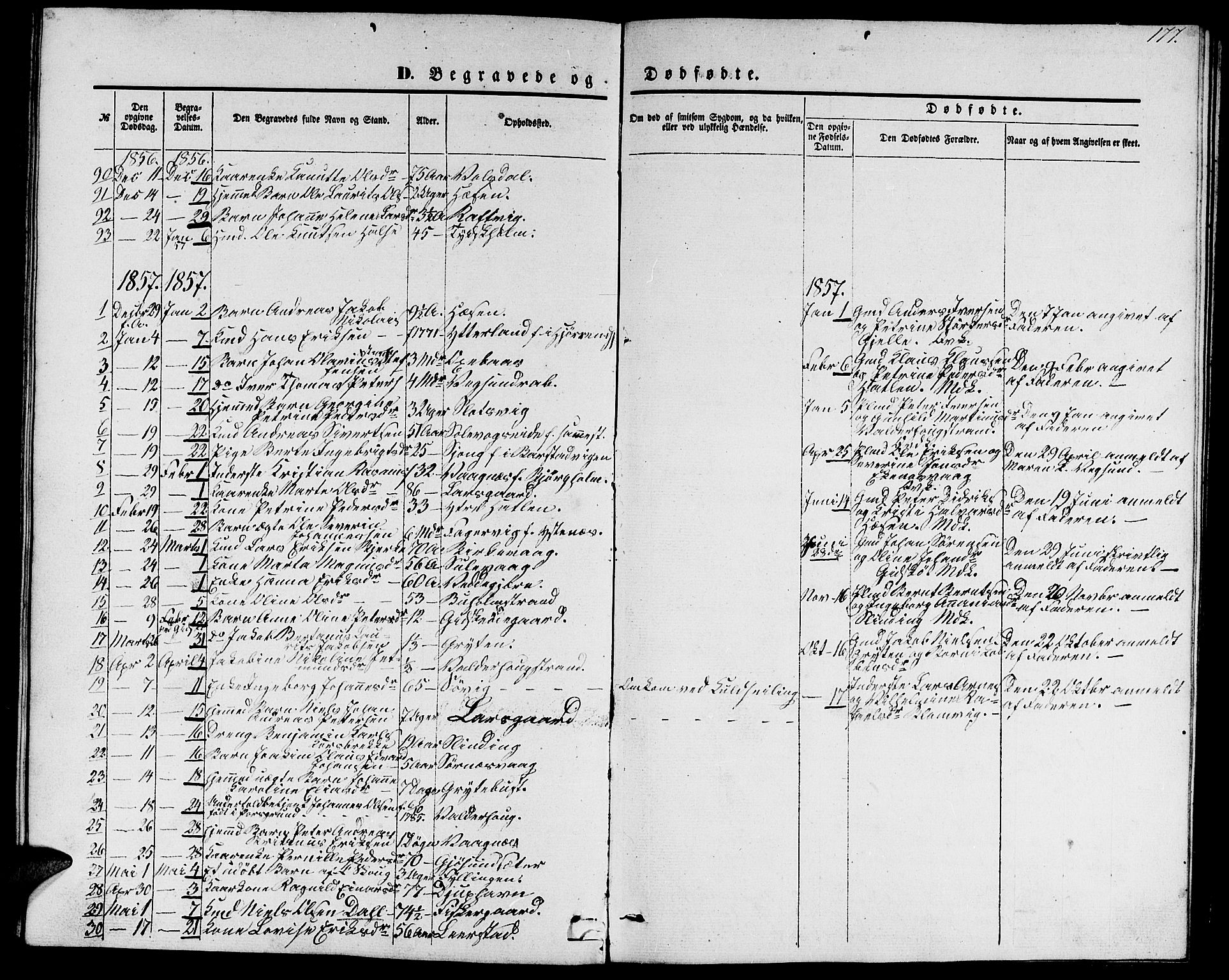 Ministerialprotokoller, klokkerbøker og fødselsregistre - Møre og Romsdal, SAT/A-1454/528/L0427: Parish register (copy) no. 528C08, 1855-1864, p. 177