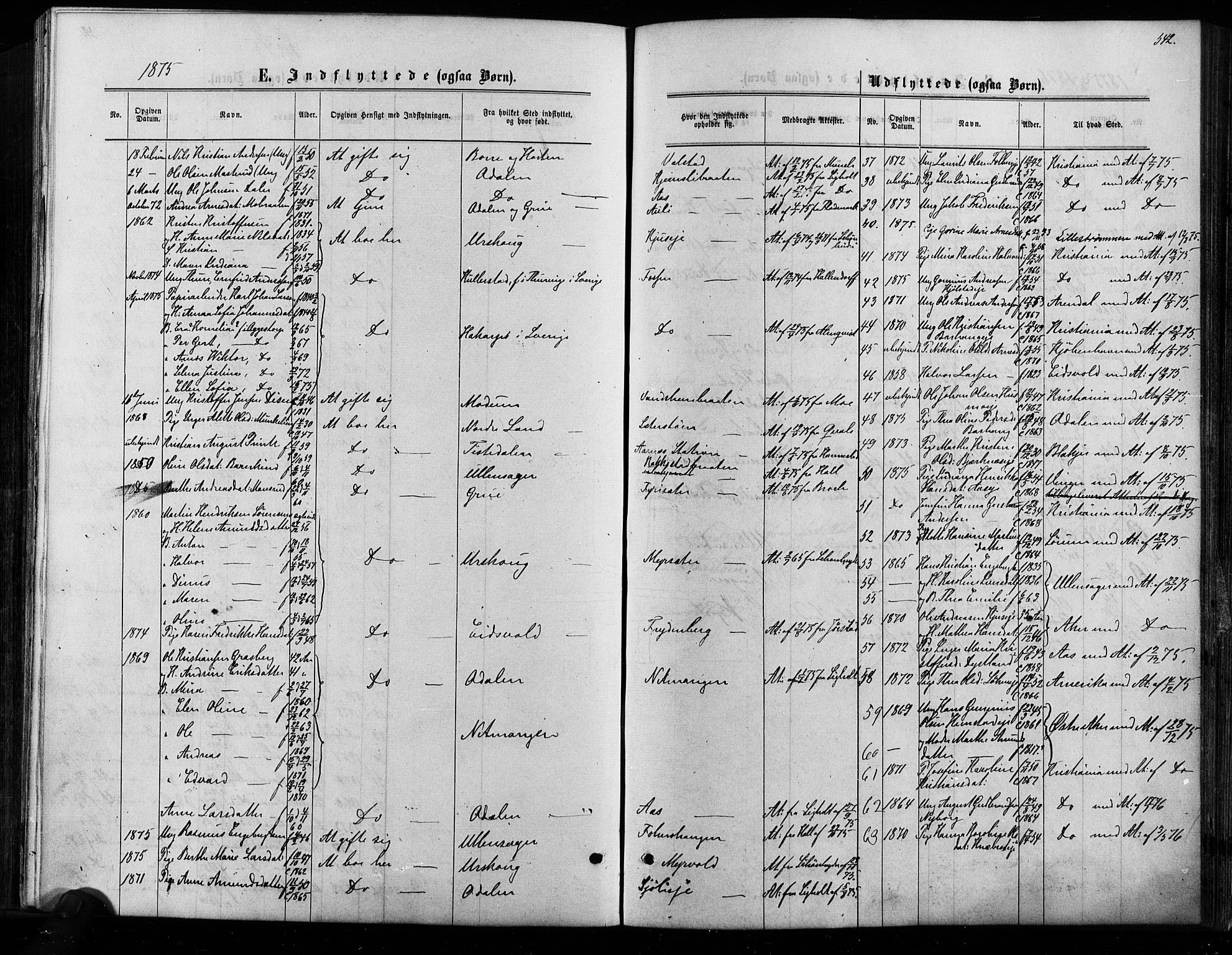 Nes prestekontor Kirkebøker, AV/SAO-A-10410/F/Fa/L0009: Parish register (official) no. I 9, 1875-1882, p. 542