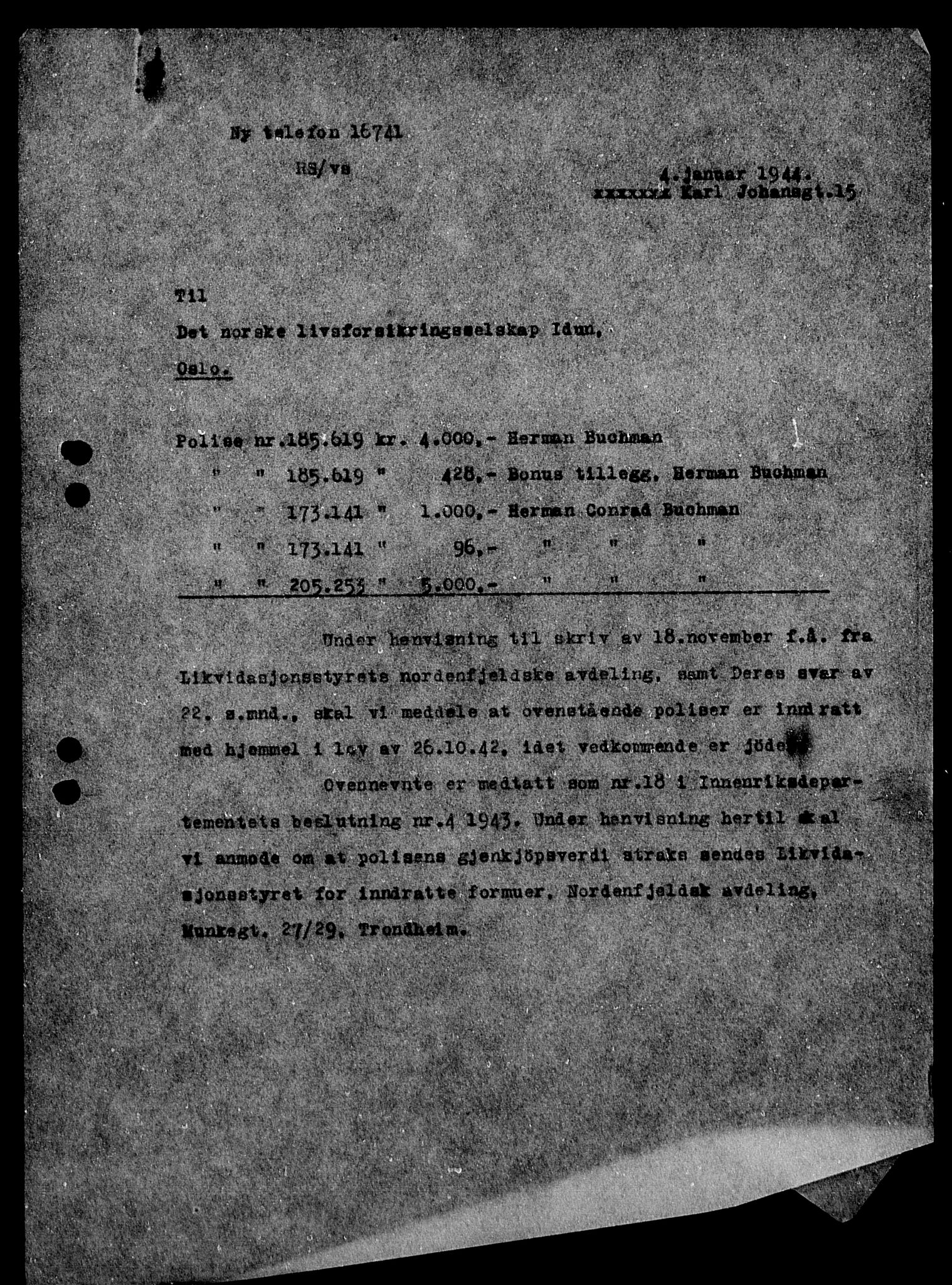 Justisdepartementet, Tilbakeføringskontoret for inndratte formuer, AV/RA-S-1564/H/Hc/Hca/L0894: --, 1945-1947, p. 117