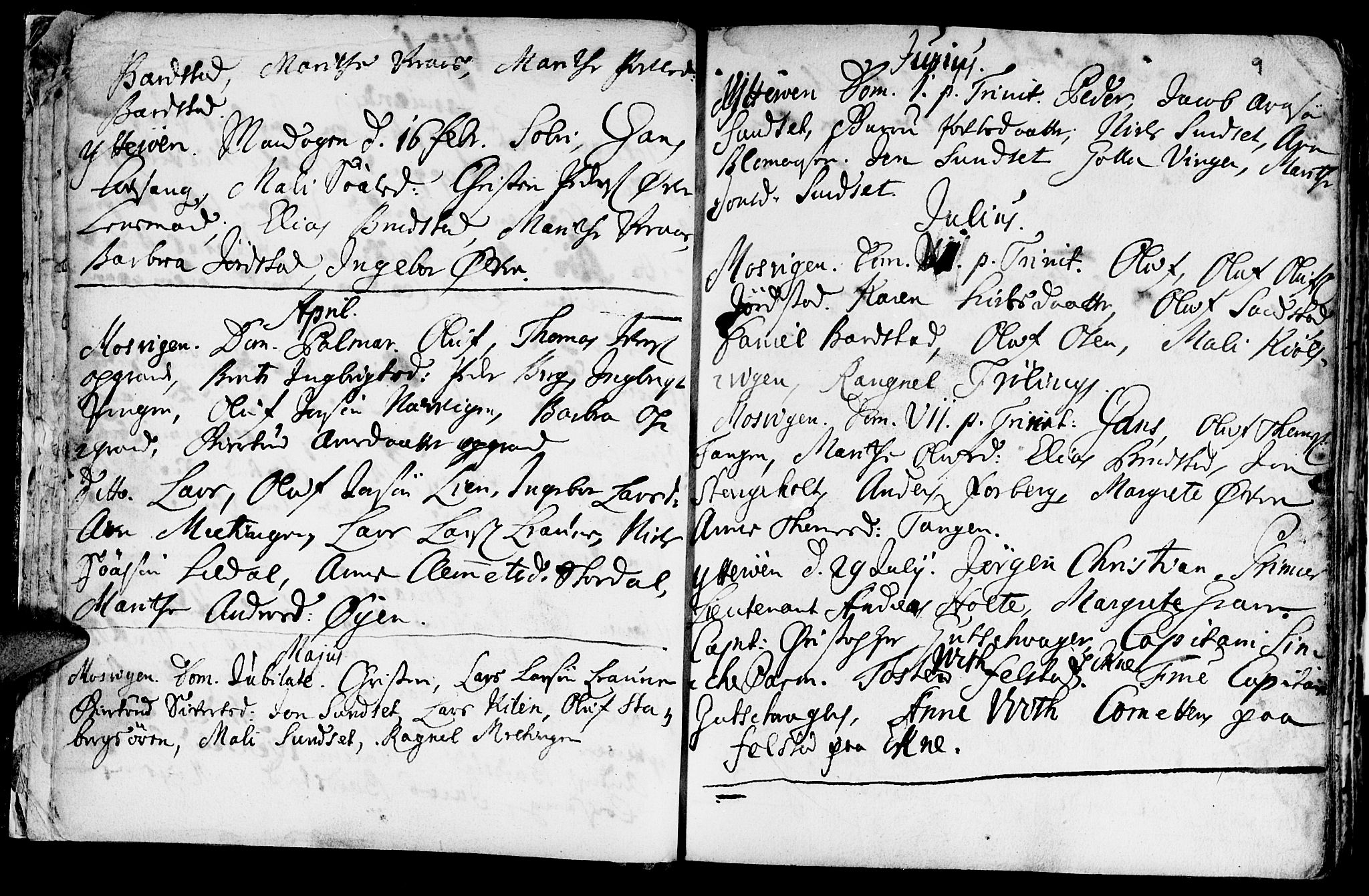 Ministerialprotokoller, klokkerbøker og fødselsregistre - Nord-Trøndelag, SAT/A-1458/722/L0215: Parish register (official) no. 722A02, 1718-1755, p. 9