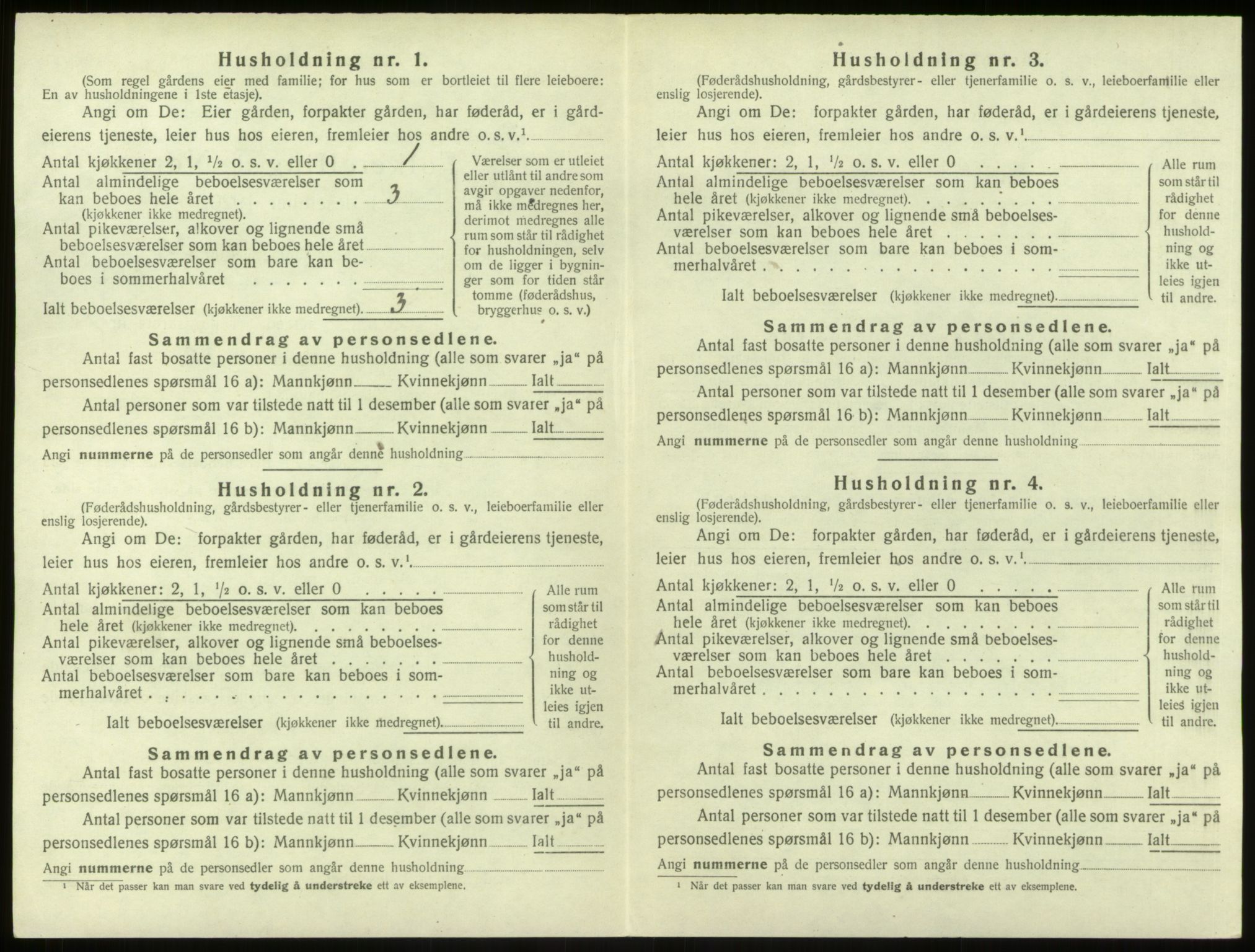 SAB, 1920 census for Hamre, 1920, p. 107