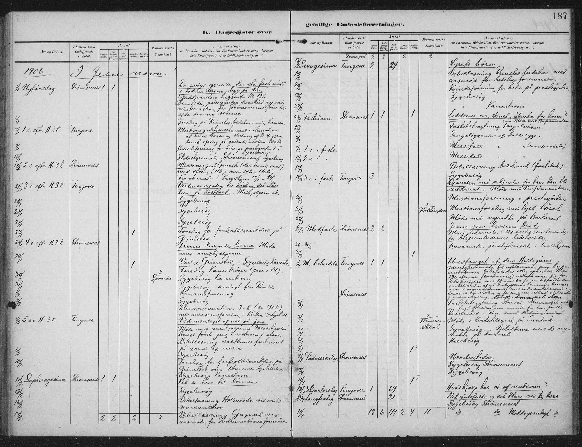 Ministerialprotokoller, klokkerbøker og fødselsregistre - Møre og Romsdal, SAT/A-1454/586/L0989: Parish register (official) no. 586A15, 1906-1915, p. 187