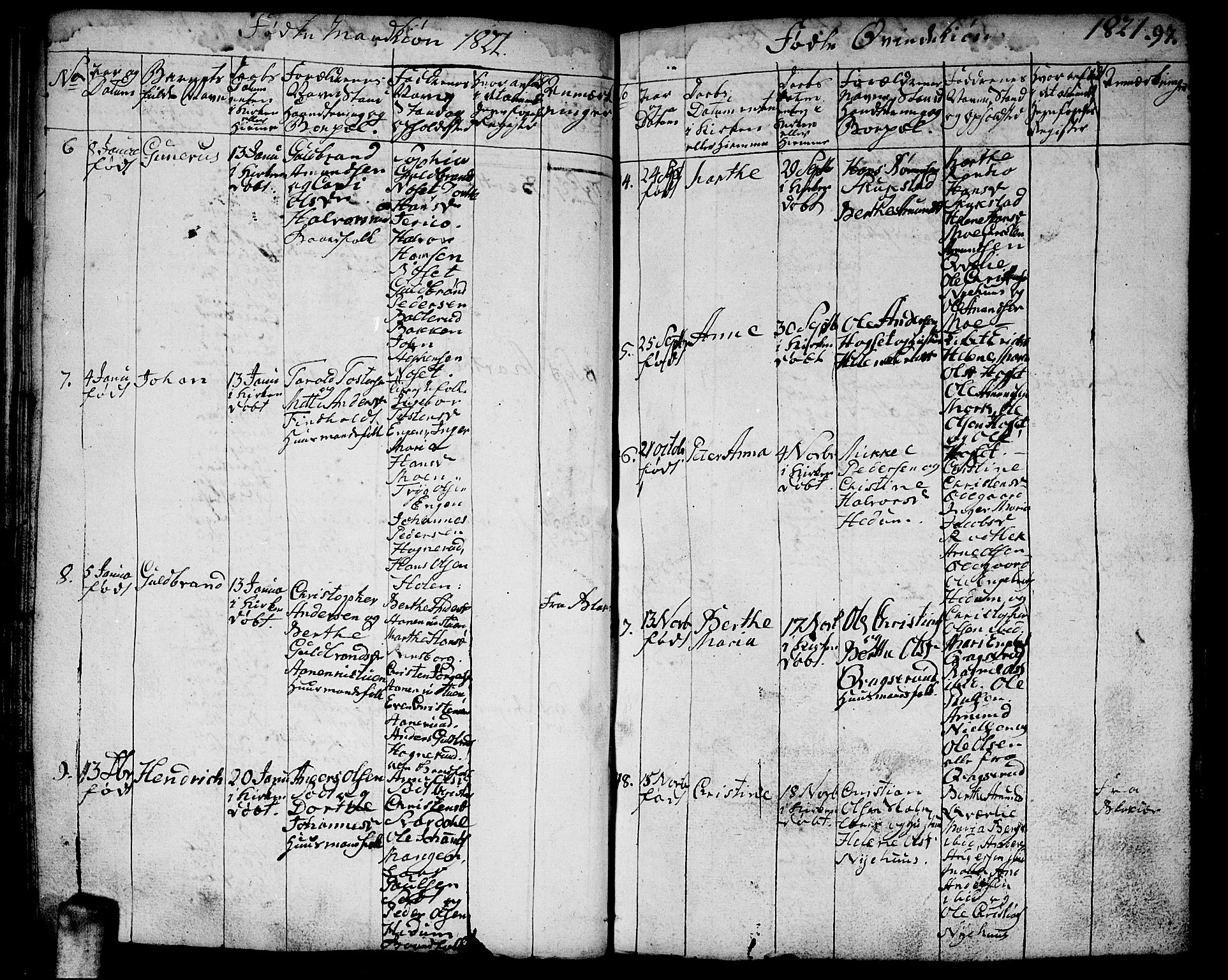 Aurskog prestekontor Kirkebøker, SAO/A-10304a/F/Fa/L0005: Parish register (official) no. I 5, 1814-1829, p. 97