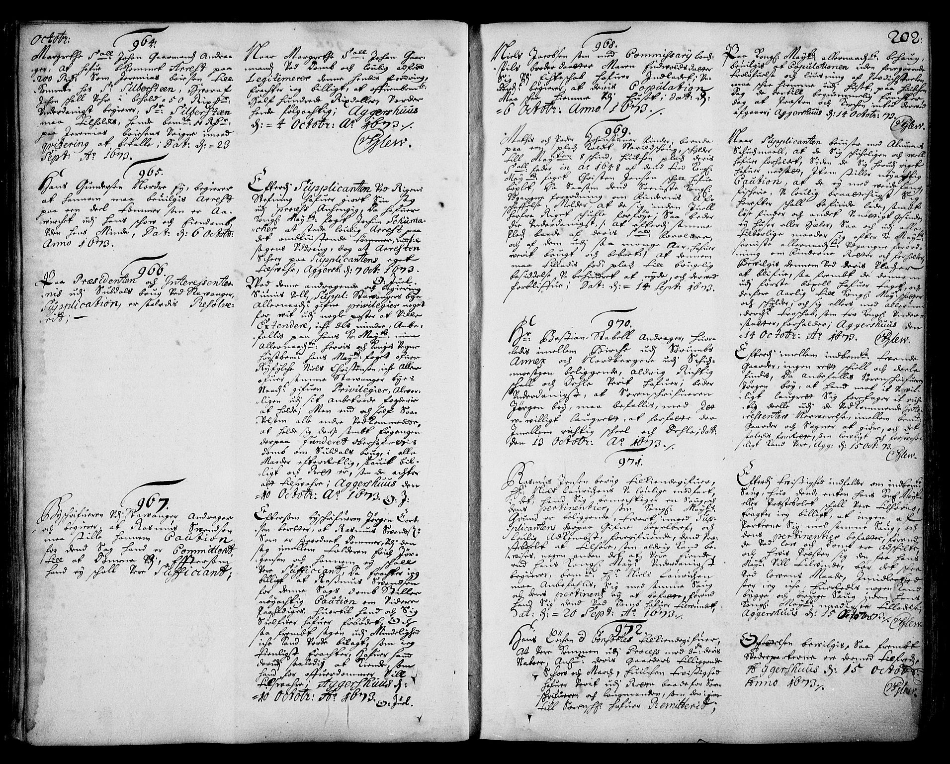 Stattholderembetet 1572-1771, AV/RA-EA-2870/Ad/L0003: Supplikasjons- og resolusjonsprotokoll, 1671-1682, p. 201b-202a