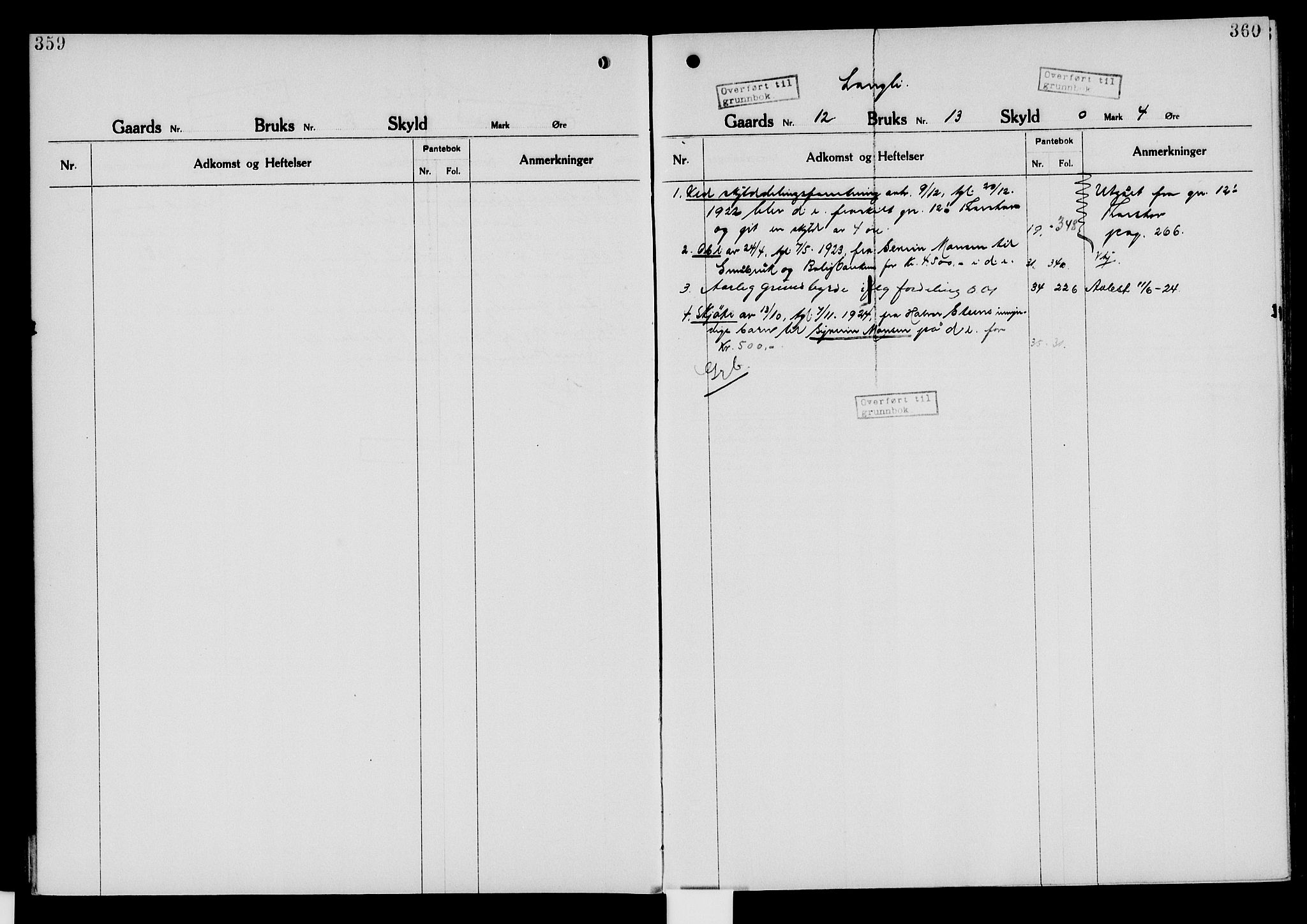 Nord-Hedmark sorenskriveri, SAH/TING-012/H/Ha/Had/Hade/L0006: Mortgage register no. 4.6, 1920-1940, p. 359-360