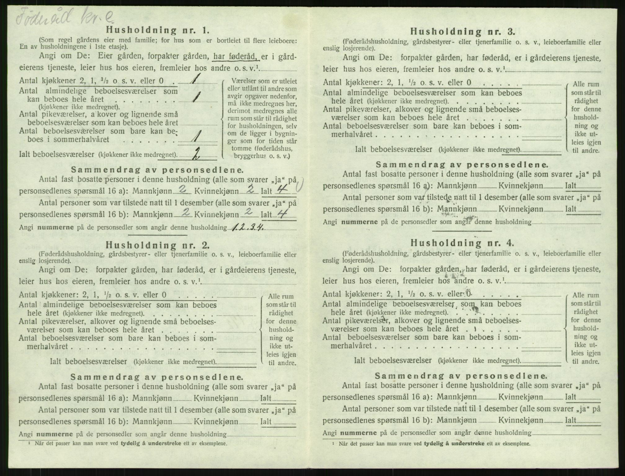 SAT, 1920 census for Kornstad, 1920, p. 346