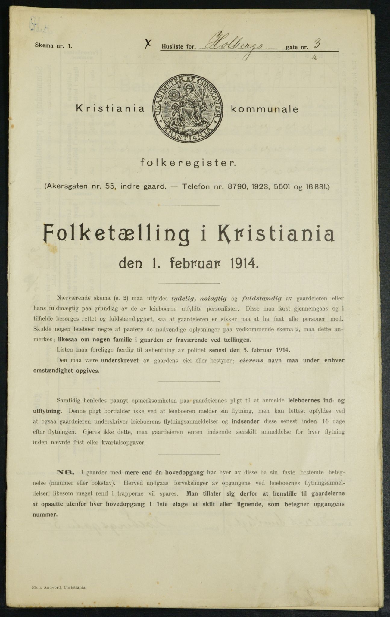 OBA, Municipal Census 1914 for Kristiania, 1914, p. 40295