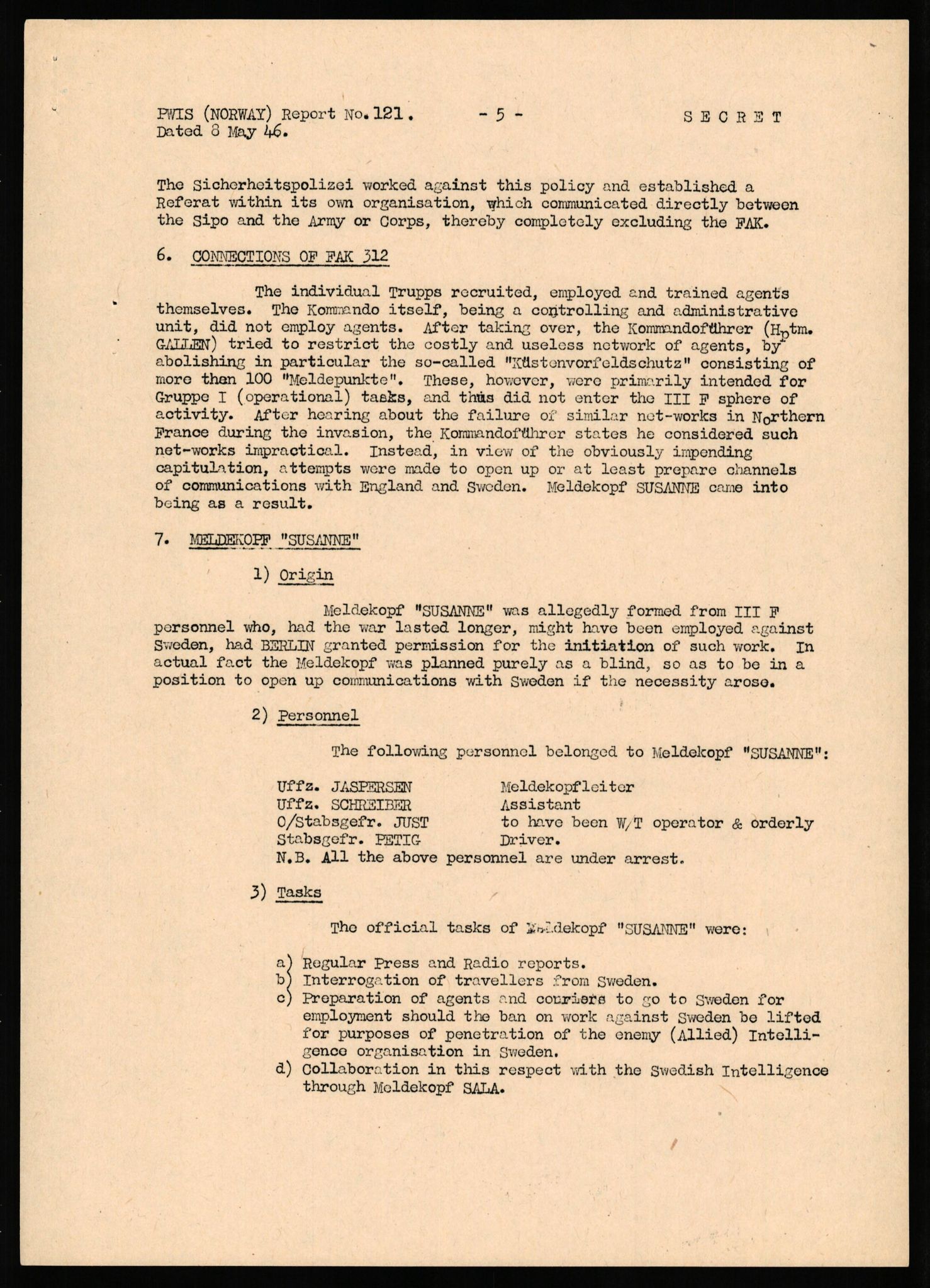 Forsvaret, Forsvarets overkommando II, AV/RA-RAFA-3915/D/Db/L0037: CI Questionaires. Tyske okkupasjonsstyrker i Norge. Tyskere., 1945-1946, p. 24