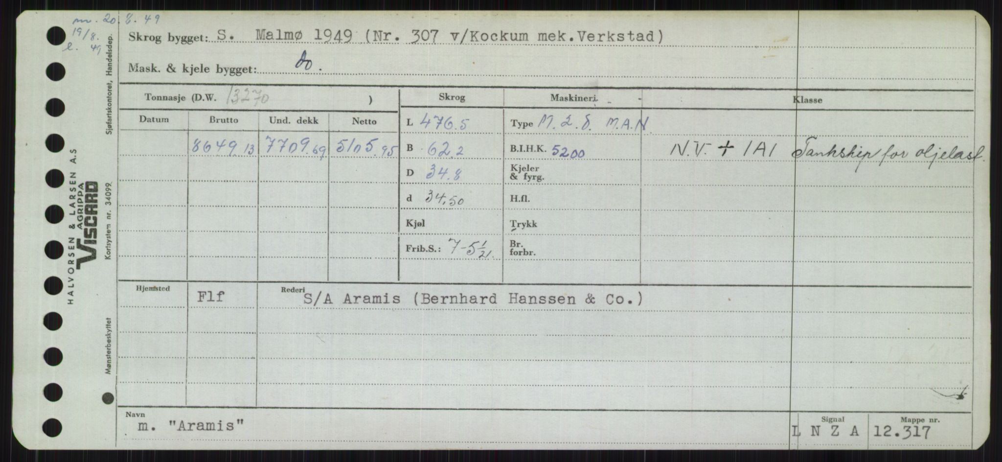 Sjøfartsdirektoratet med forløpere, Skipsmålingen, AV/RA-S-1627/H/Hb/L0001: Fartøy, A-D, p. 65