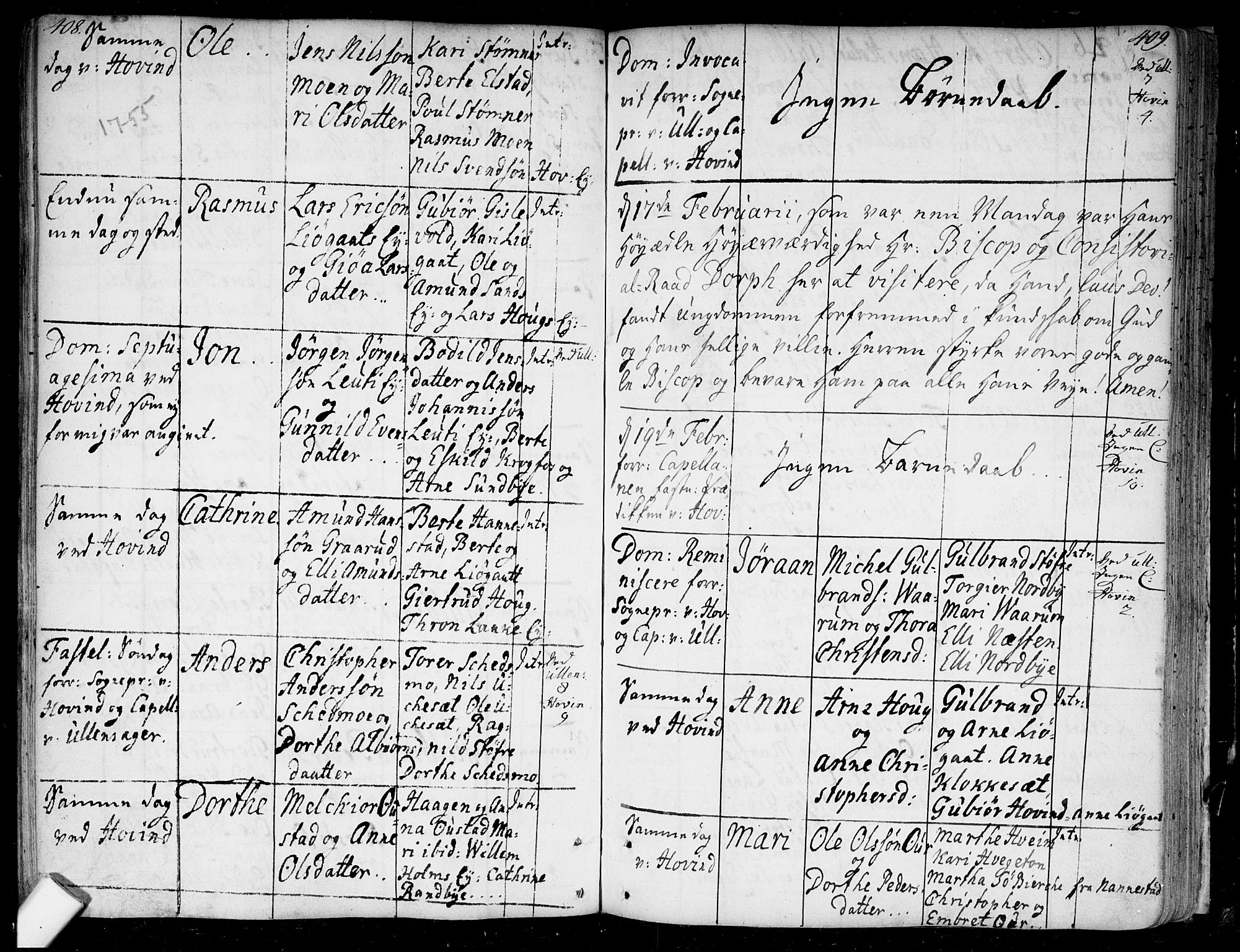 Ullensaker prestekontor Kirkebøker, AV/SAO-A-10236a/F/Fa/L0005: Parish register (official) no. I 5, 1733-1762, p. 408-409