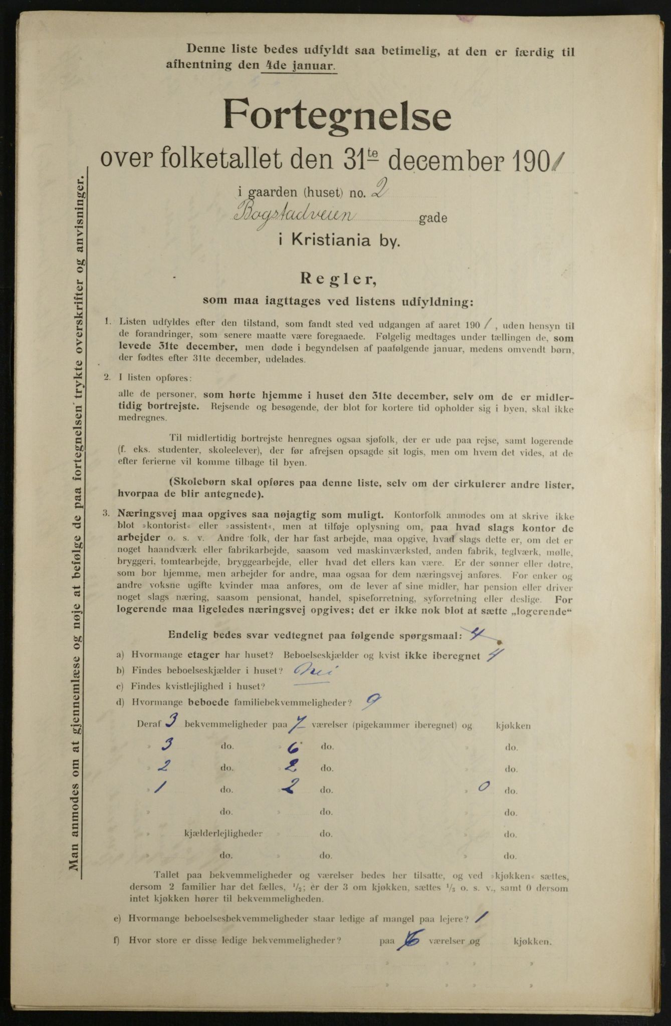 OBA, Municipal Census 1901 for Kristiania, 1901, p. 1136