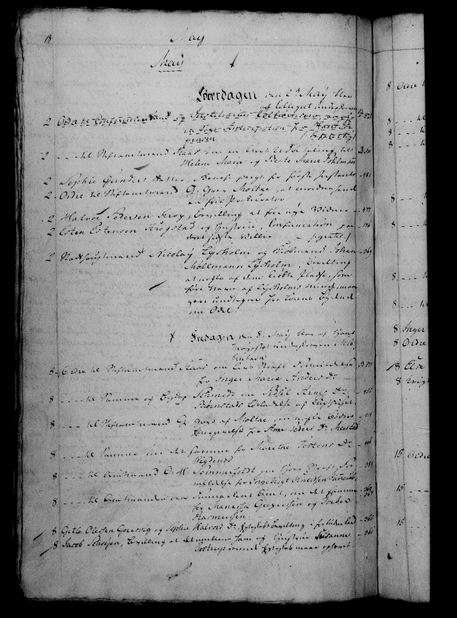 Danske Kanselli 1800-1814, RA/EA-3024/H/Hf/Hfb/Hfbc/L0002: Underskrivelsesbok m. register, 1801, p. 18