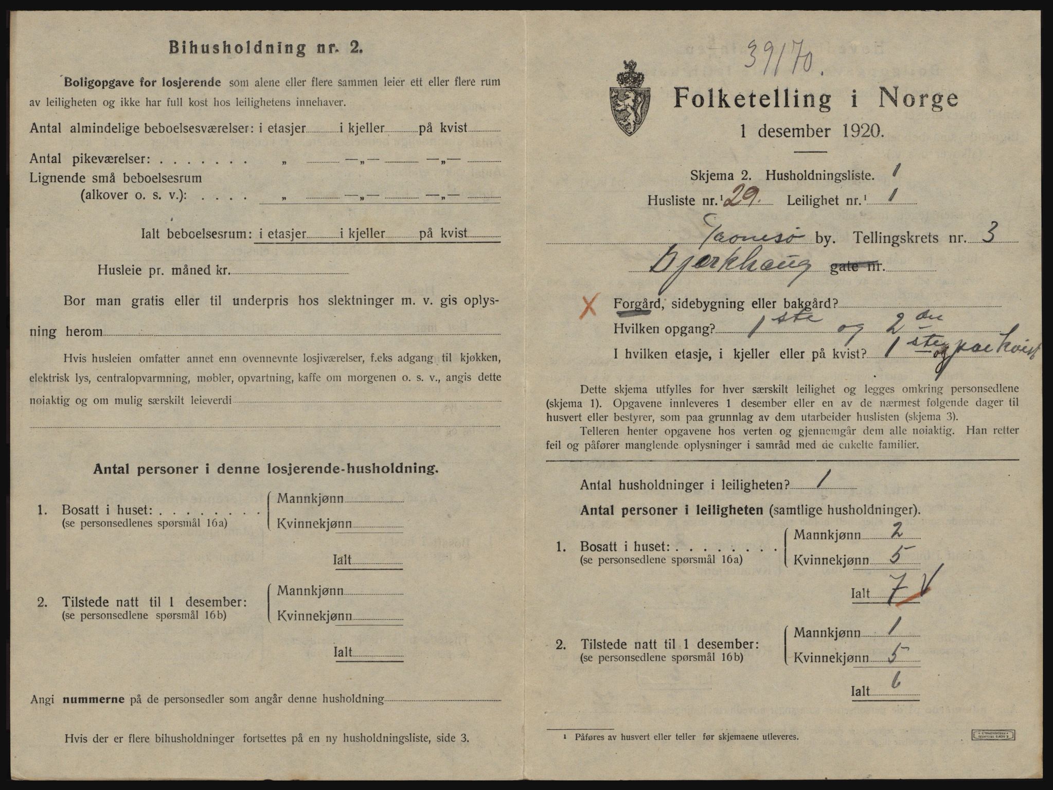 SATØ, 1920 census for Tromsø, 1920, p. 3201