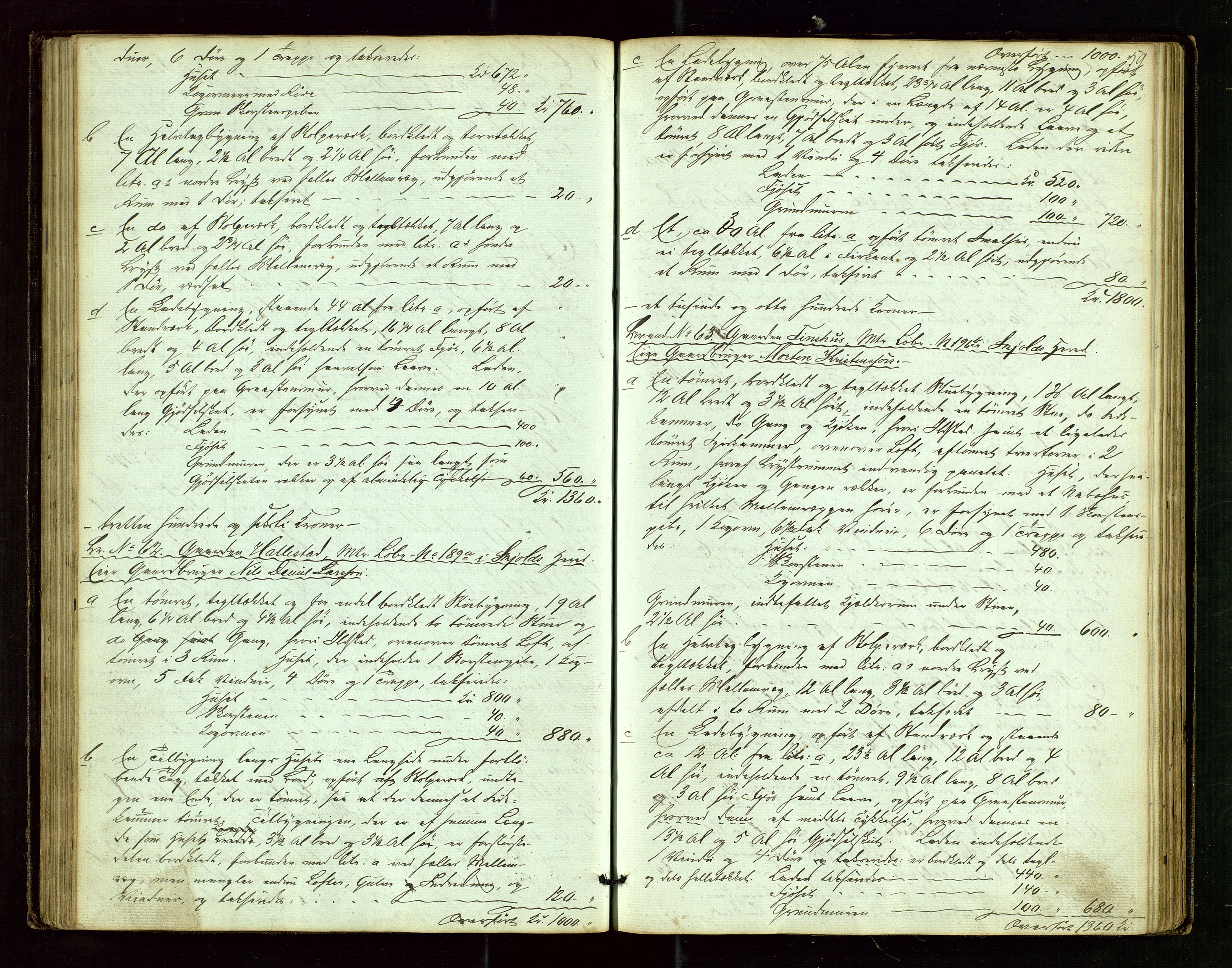 Skjold lensmannskontor, AV/SAST-A-100182/Goa/L0001: "Brandtaxations-Protocol for Skjold Thinglaug i Ryfylke", 1853-1890, p. 58b-59a