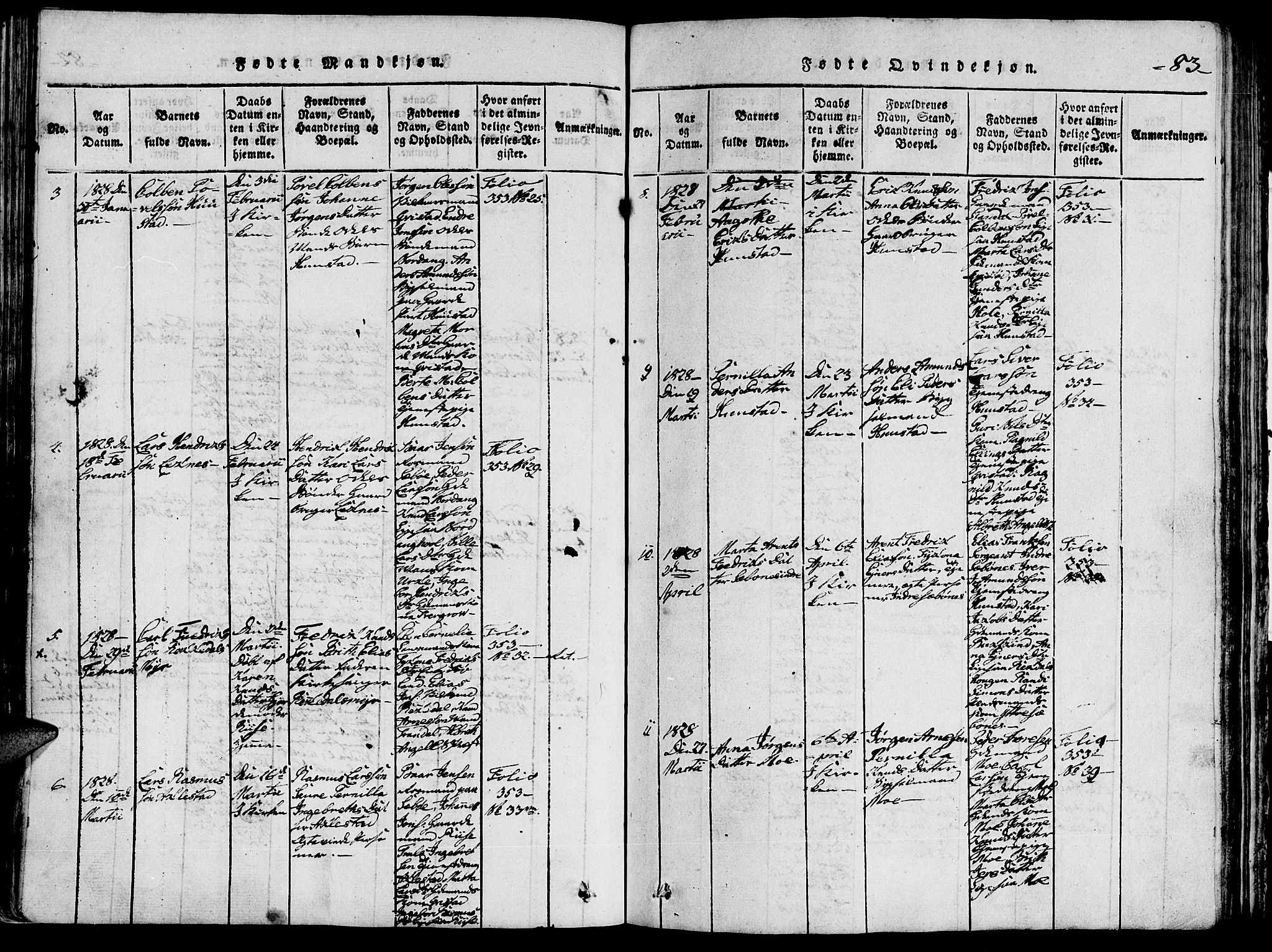 Ministerialprotokoller, klokkerbøker og fødselsregistre - Møre og Romsdal, SAT/A-1454/515/L0207: Parish register (official) no. 515A03, 1819-1829, p. 83
