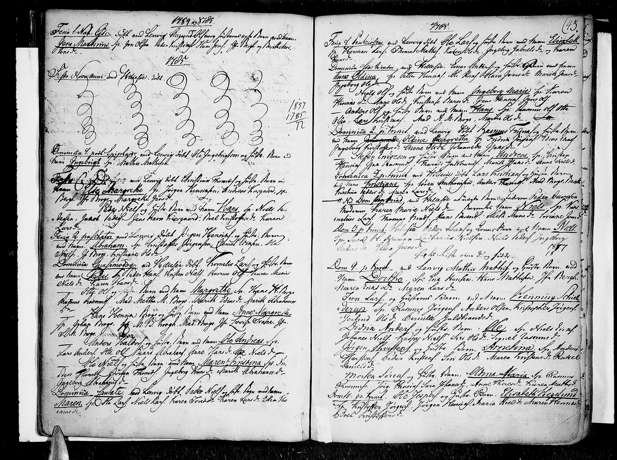 Lenvik sokneprestembete, AV/SATØ-S-1310/H/Ha/Haa/L0002kirke: Parish register (official) no. 2, 1784-1820, p. 45
