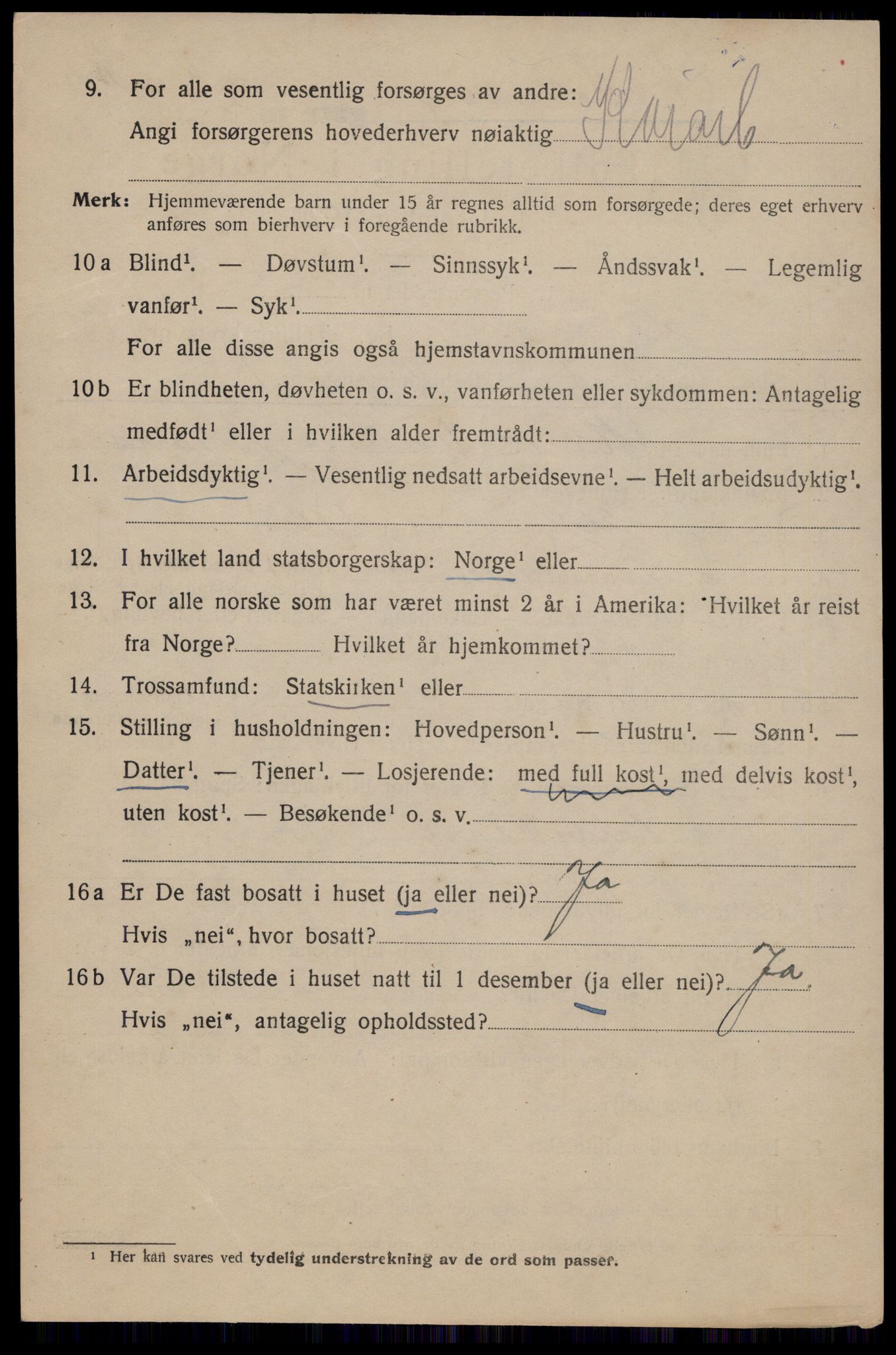 SAT, 1920 census for Trondheim, 1920, p. 102397