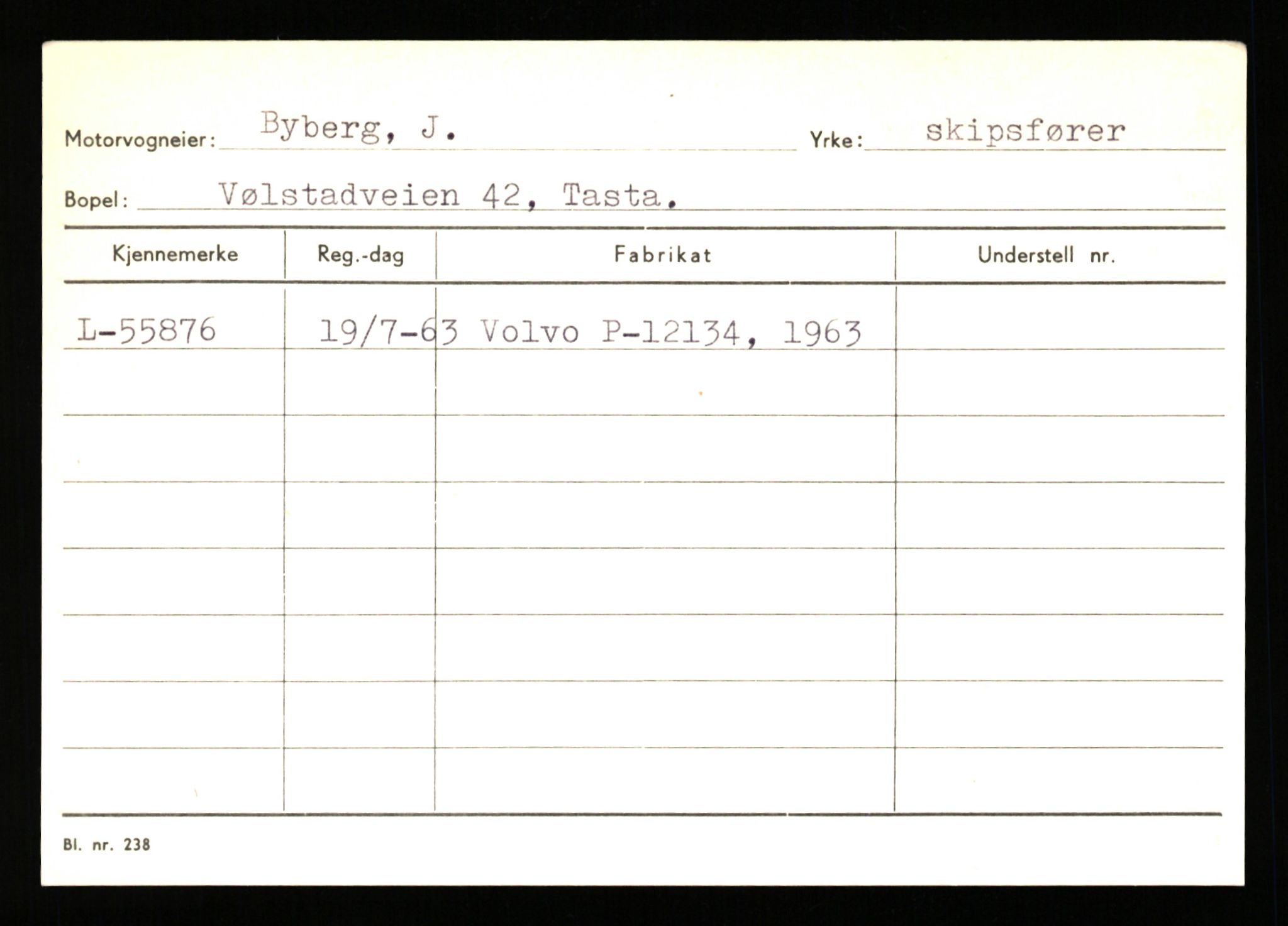 Stavanger trafikkstasjon, AV/SAST-A-101942/0/H/L0005: Bue - Dahlstrøm, 1930-1971, p. 251