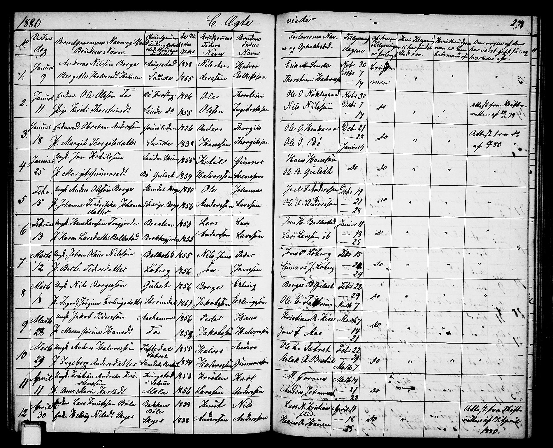 Gjerpen kirkebøker, SAKO/A-265/G/Ga/L0001: Parish register (copy) no. I 1, 1864-1882, p. 279