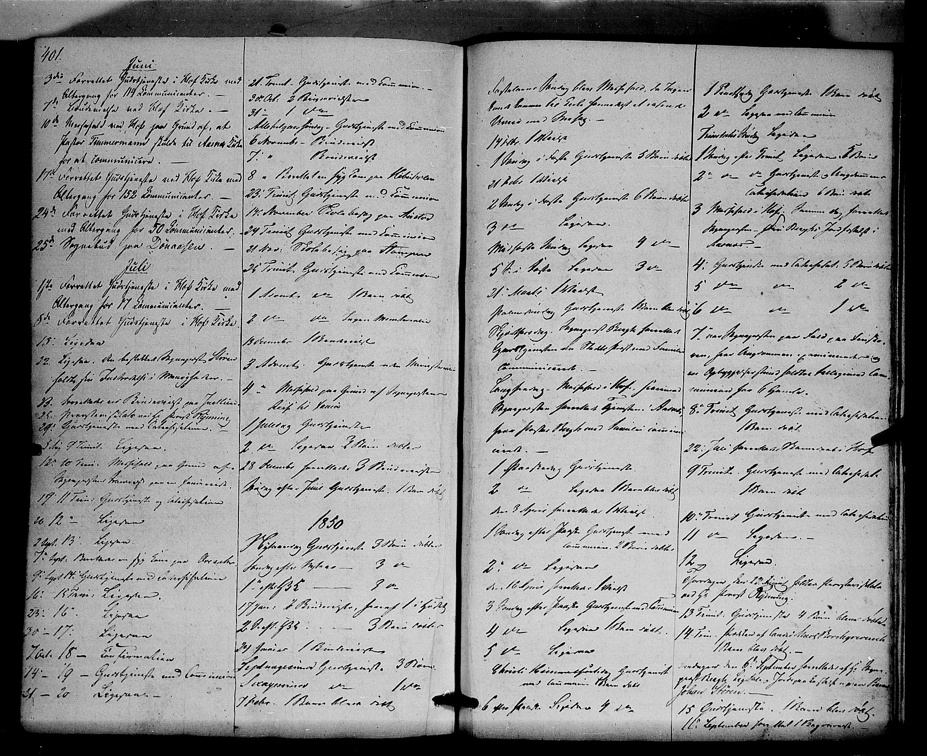 Hof prestekontor, AV/SAH-PREST-038/H/Ha/Haa/L0008: Parish register (official) no. 8, 1849-1861, p. 401