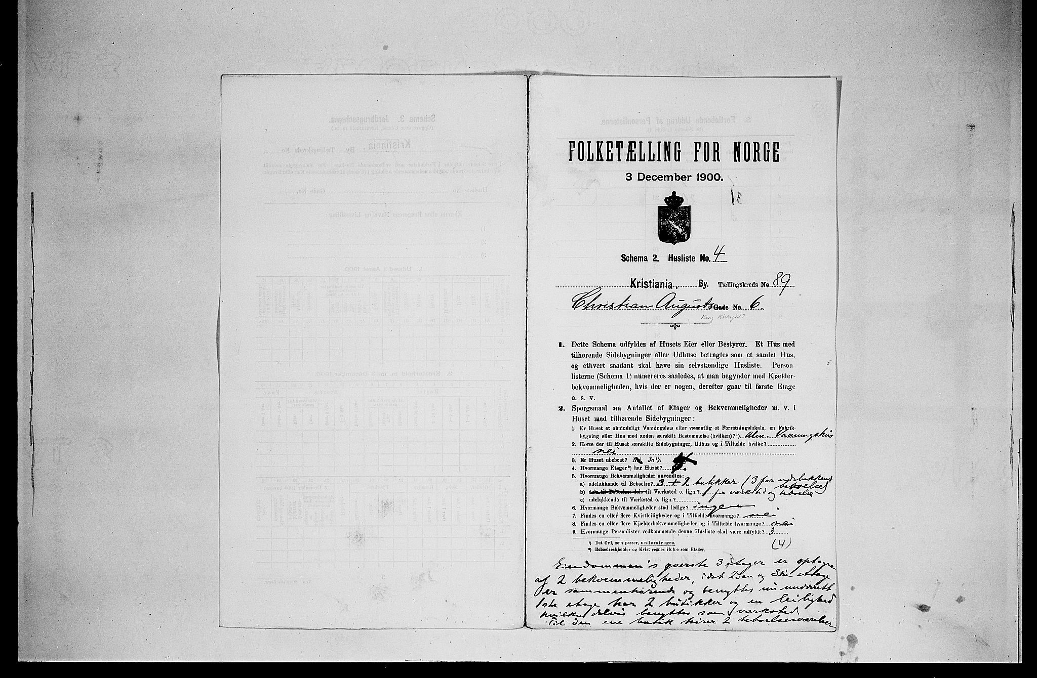 SAO, 1900 census for Kristiania, 1900, p. 11580