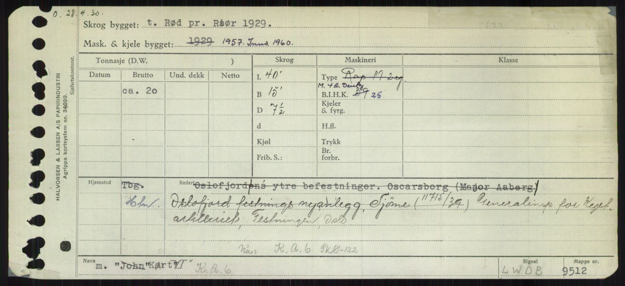 Sjøfartsdirektoratet med forløpere, Skipsmålingen, RA/S-1627/H/Ha/L0003/0001: Fartøy, Hilm-Mar / Fartøy, Hilm-Kol, p. 621