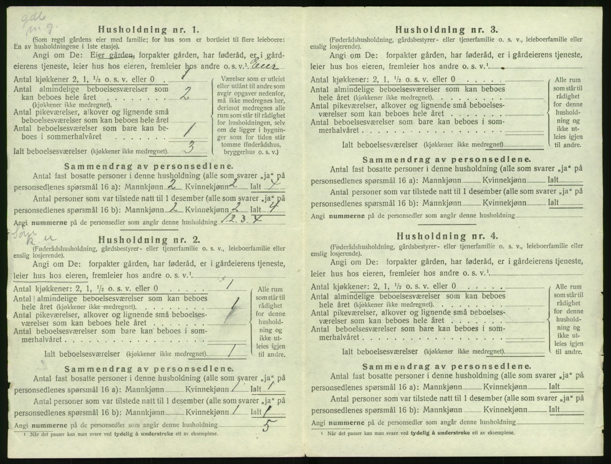 SAT, 1920 census for Volda, 1920, p. 1757