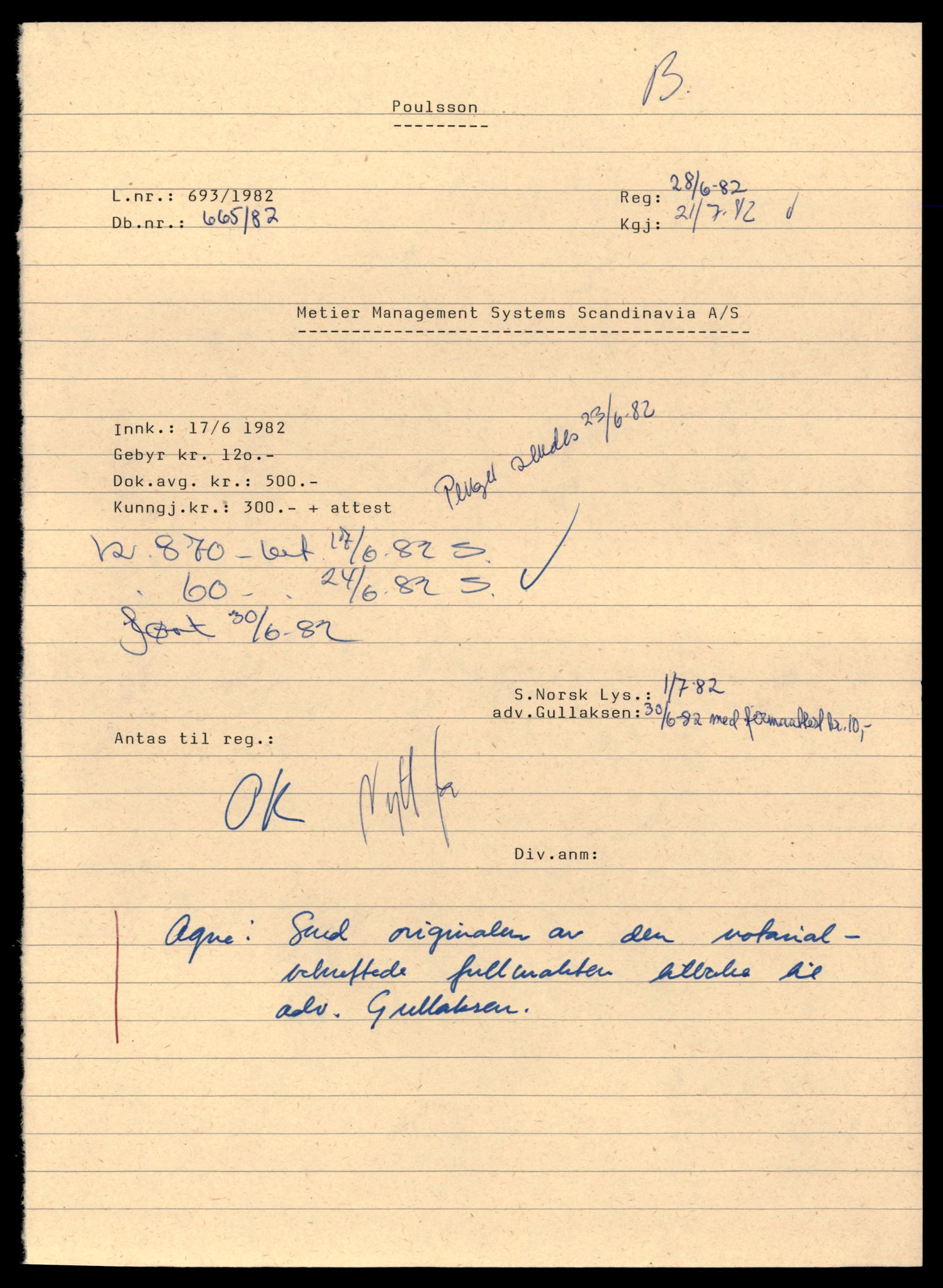 Asker og Bærum tingrett, AV/SAT-A-10379/K/Kb/Kbb/L0112: Aksjeselskap og andelslag i Bærum, Met - Mm, 1944-1989, p. 1