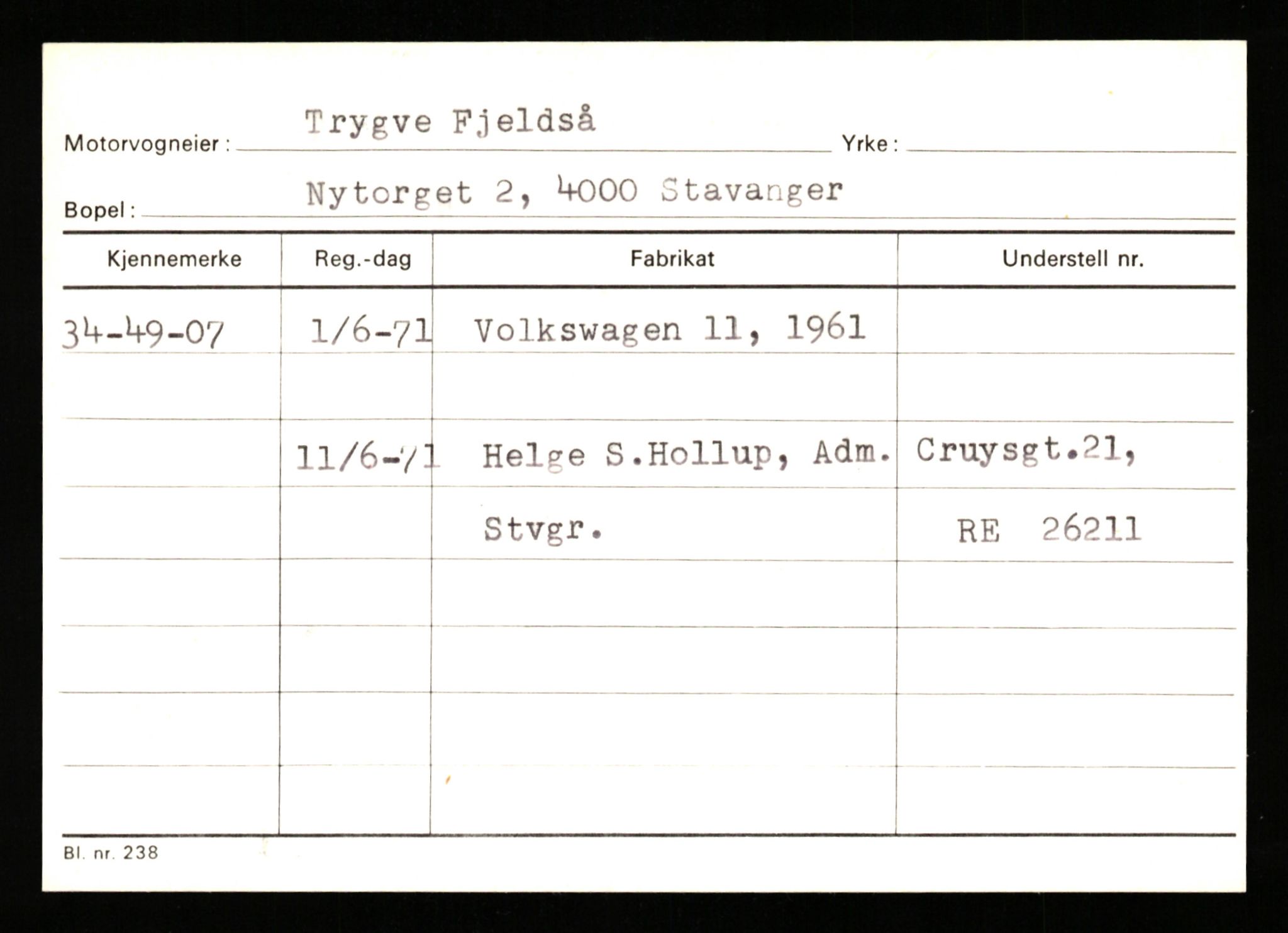 Stavanger trafikkstasjon, SAST/A-101942/0/G/L0011: Registreringsnummer: 240000 - 363477, 1930-1971, p. 2853