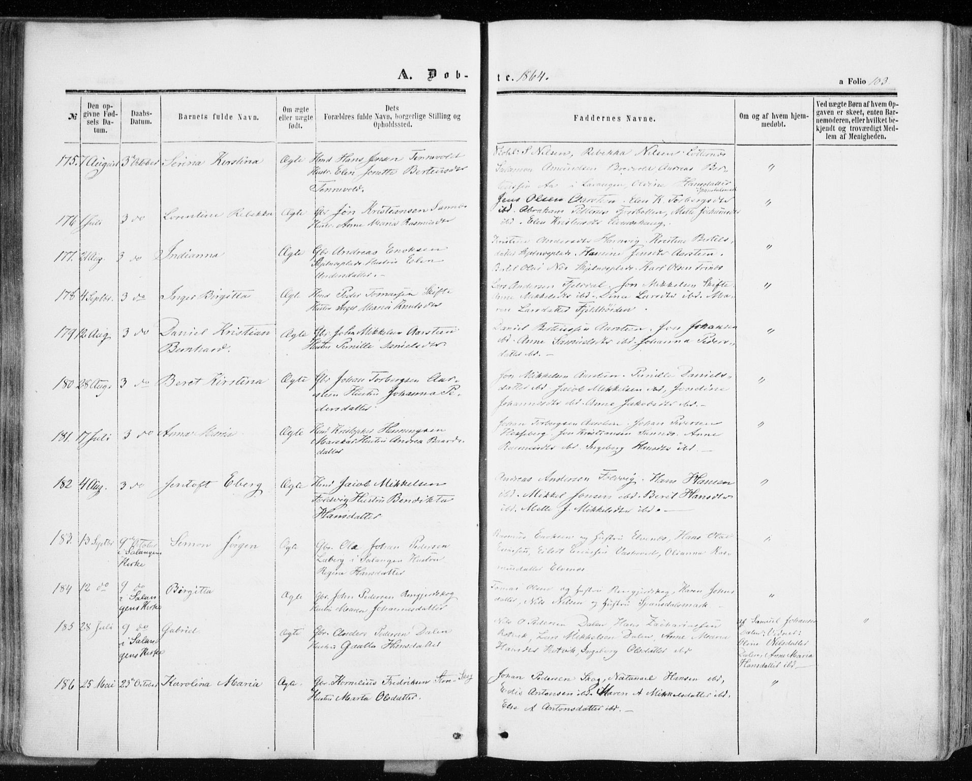 Ibestad sokneprestembete, AV/SATØ-S-0077/H/Ha/Haa/L0009kirke: Parish register (official) no. 9, 1859-1868, p. 103