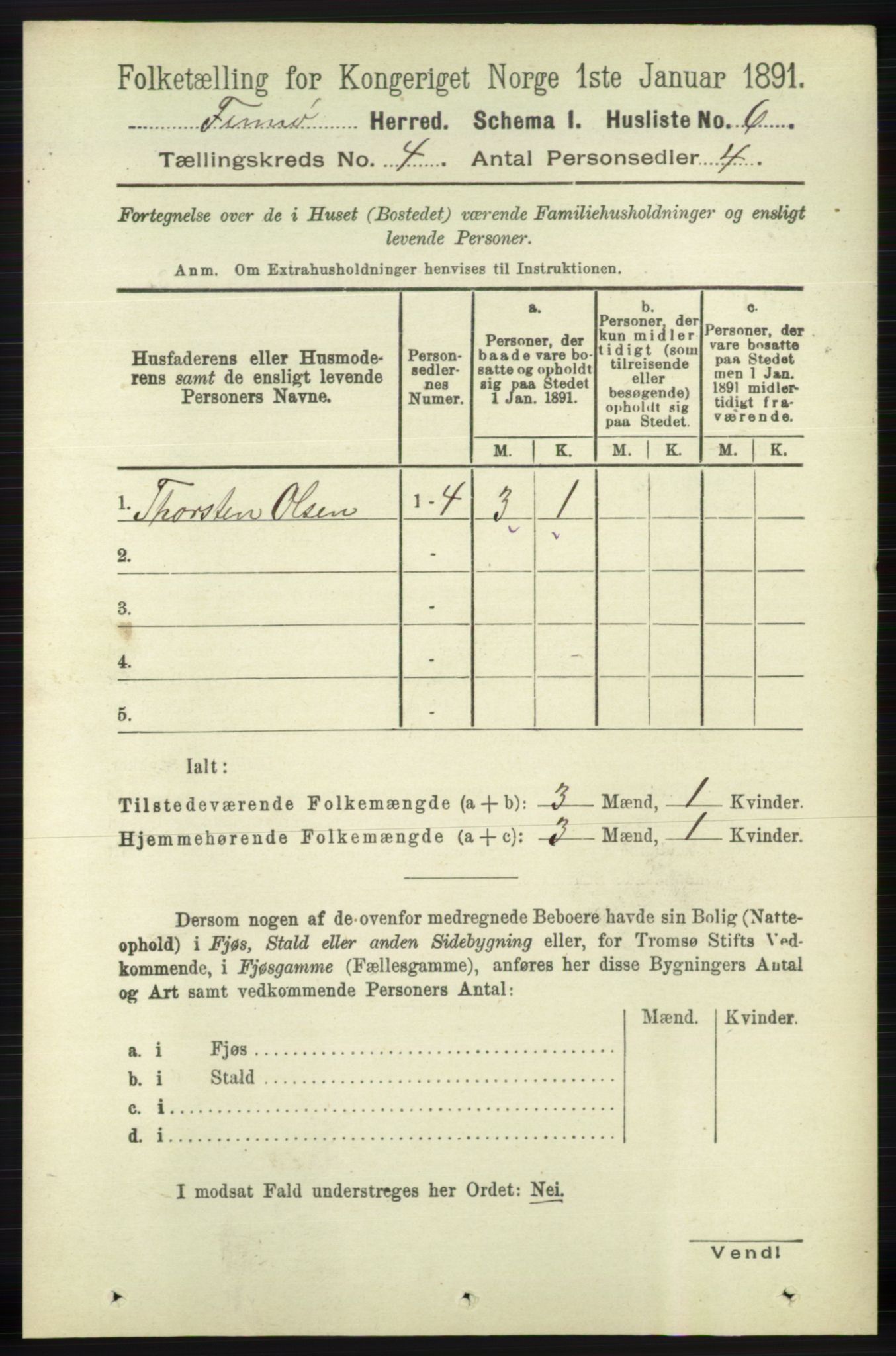 RA, 1891 census for 1141 Finnøy, 1891, p. 783