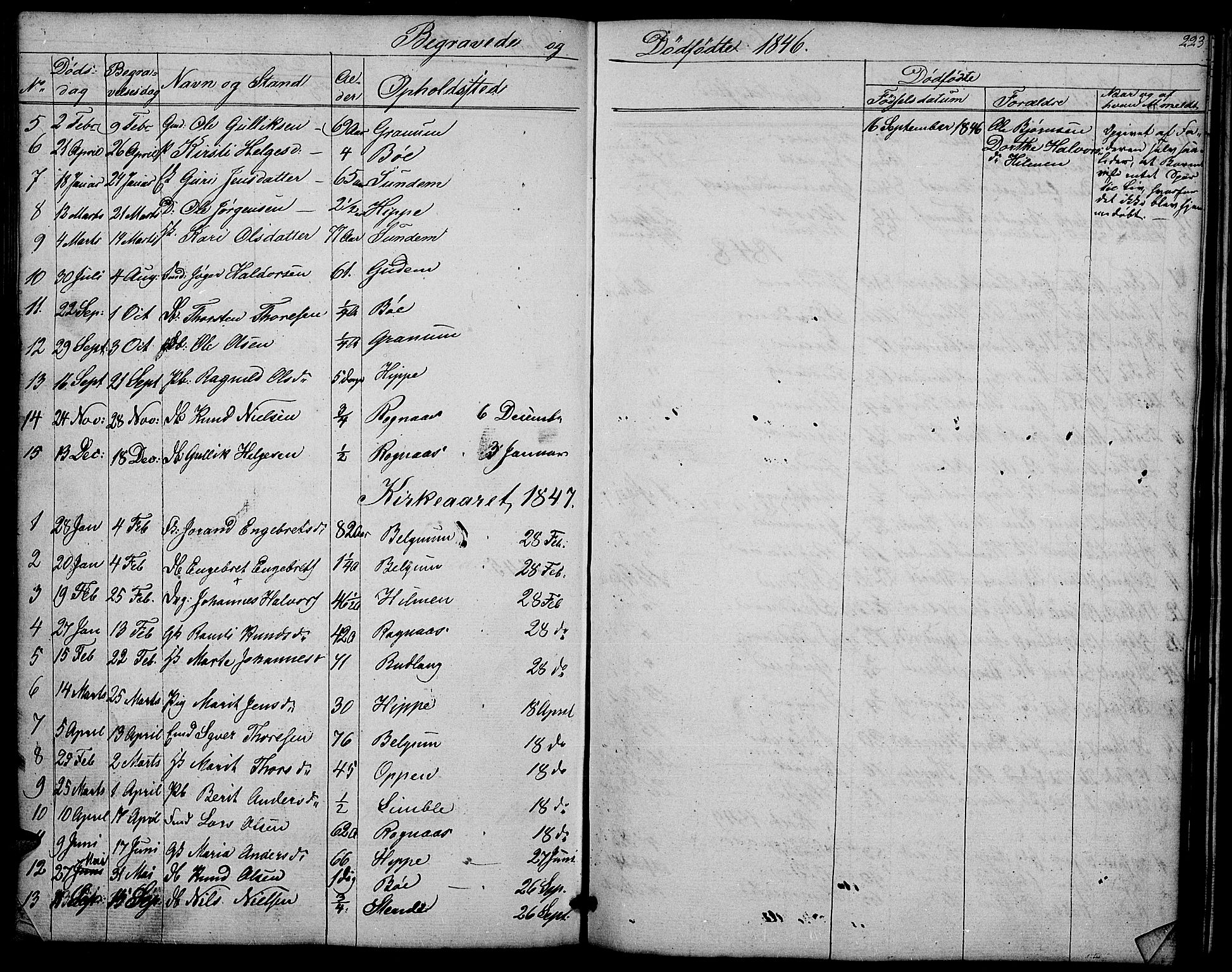 Nord-Aurdal prestekontor, SAH/PREST-132/H/Ha/Hab/L0004: Parish register (copy) no. 4, 1842-1882, p. 223
