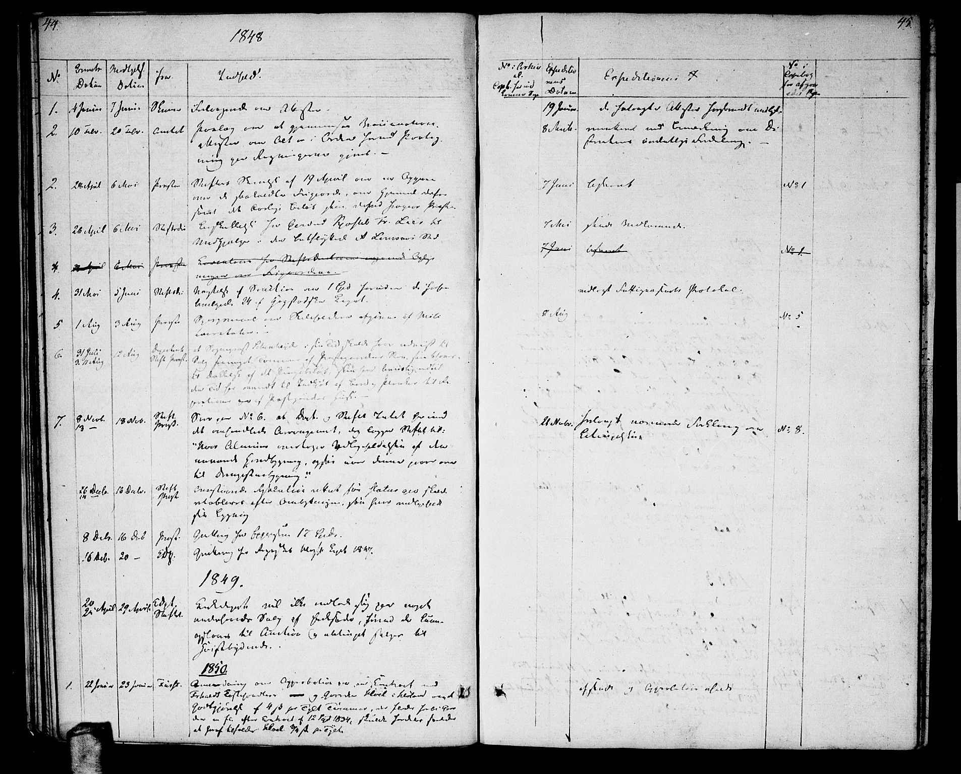 Aurskog prestekontor Kirkebøker, AV/SAO-A-10304a/F/Fa/L0004: Parish register (official) no. I 4, 1807-1814, p. 44-45