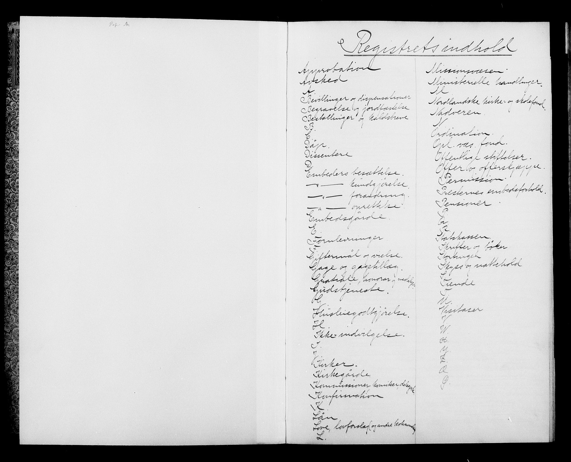 Kirke- og undervisningsdepartementet, Kontoret  for kirke og geistlighet A, RA/S-1007/A/Aa/L0318: Register, 1915